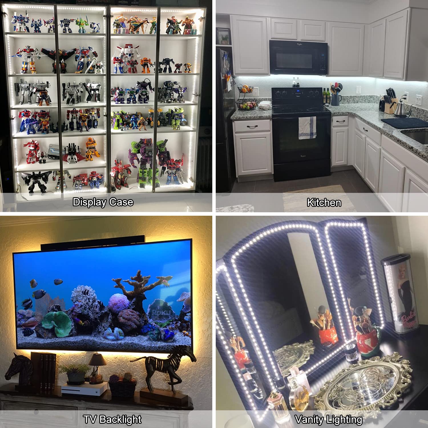 BUNACET LED Strip Lights 105ft Warm White Dimmable Tape Light for Bedroom, Kitchen, Aluminum