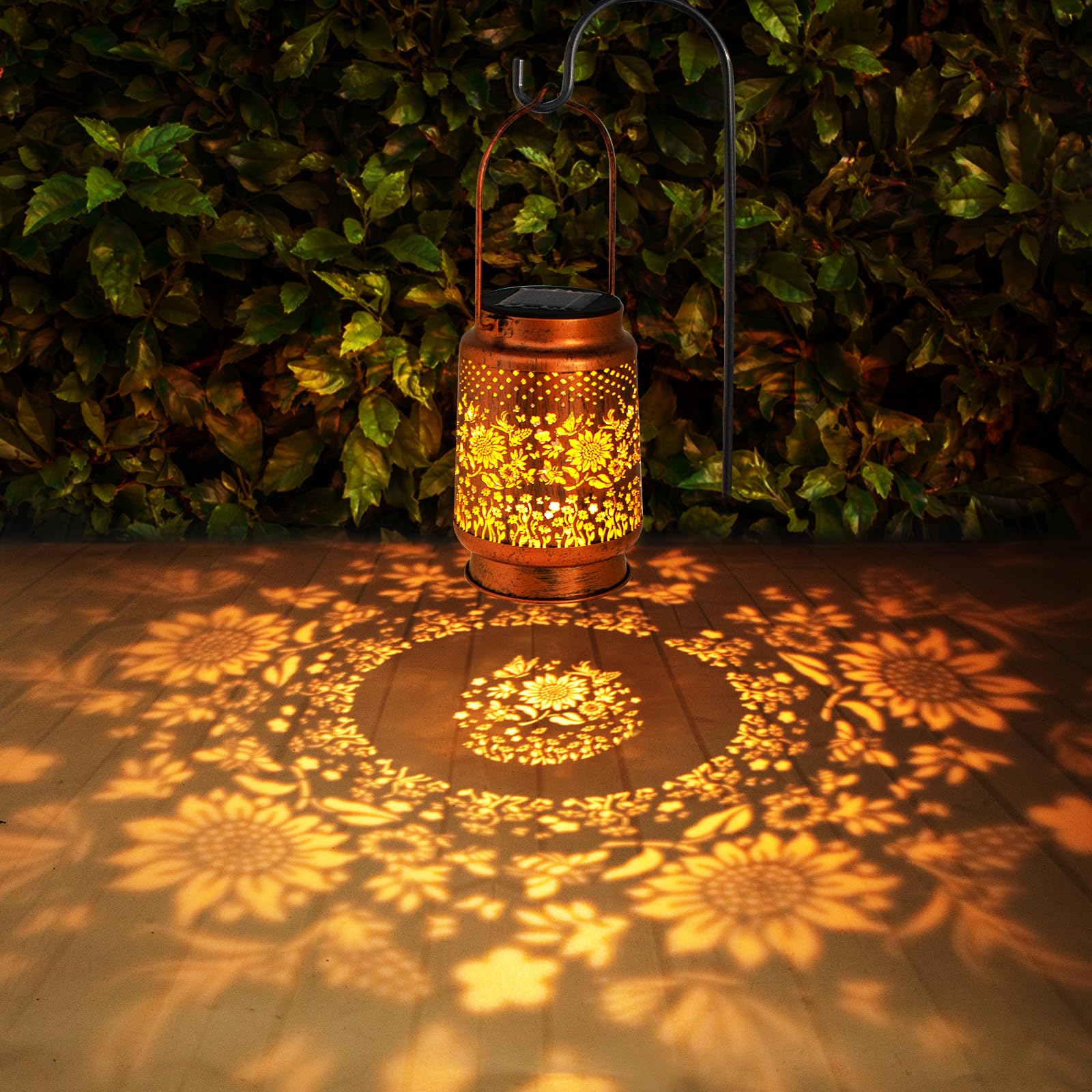 Solar Lanterns Outdoor Garden Decor Sunflower Birthday Retirement Gifts For Women  Mom  Grandma  Friend  Thanksgiving  Decorative Waterproof Hanging Led For Yard  Patio  Lawn  Landscape  Backyard