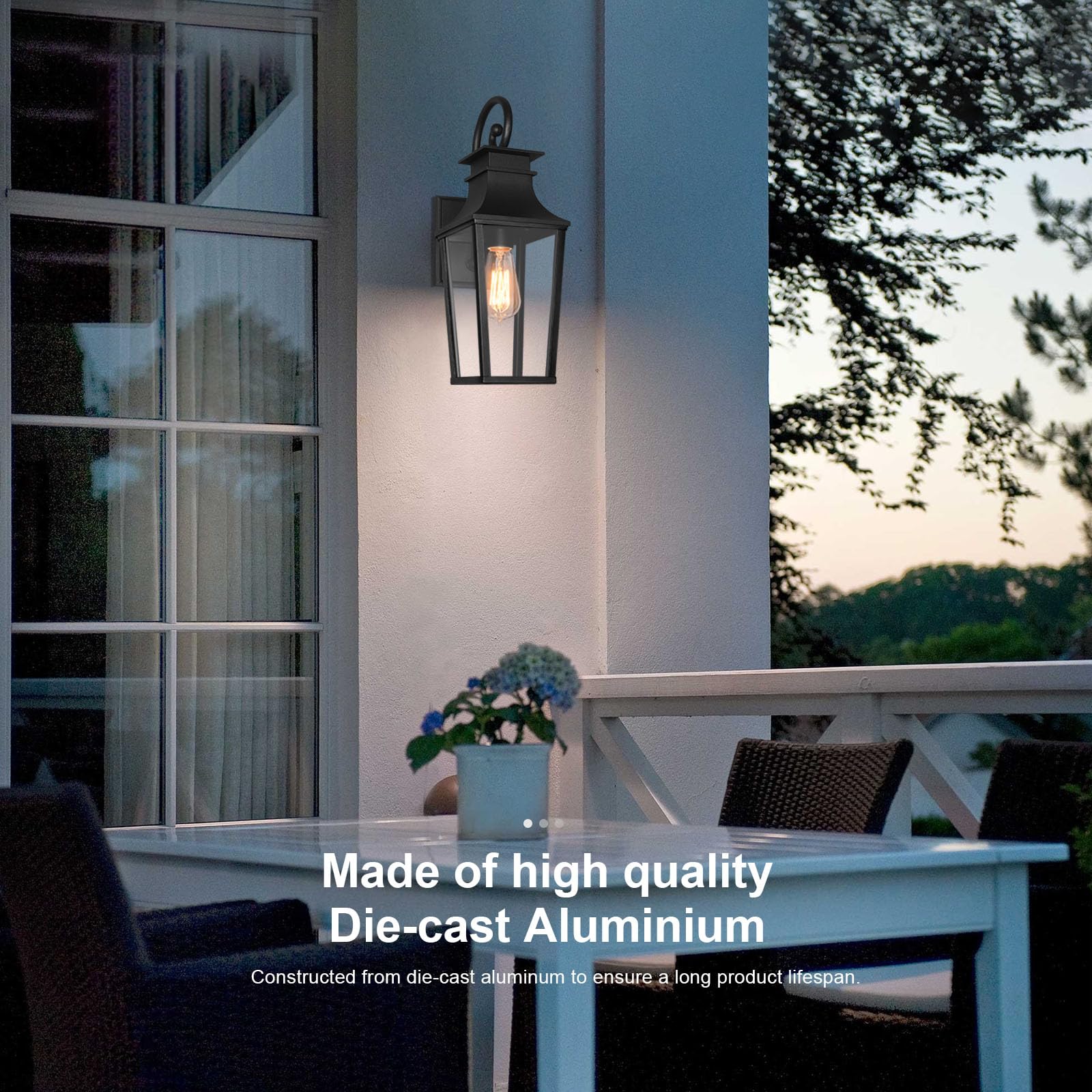 Alvime Outdoor Wall Light Fixture - Waterproof, All-Weather Wall Lantern For Entryway & Patio