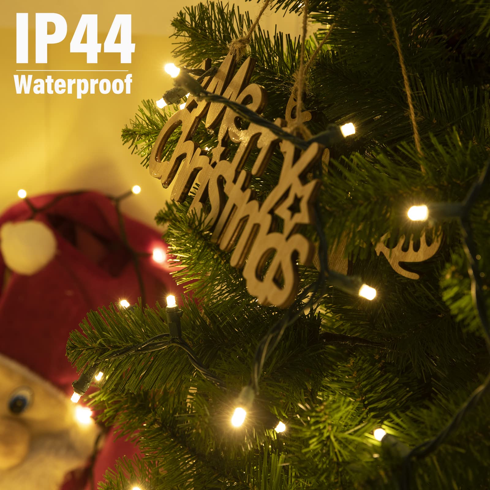 Christmas LED Mini String Lights, 28Feet 100LEDs Mini Lights for Christmas Tree, UL Listed Christmas Lights Set Waterproof Plug