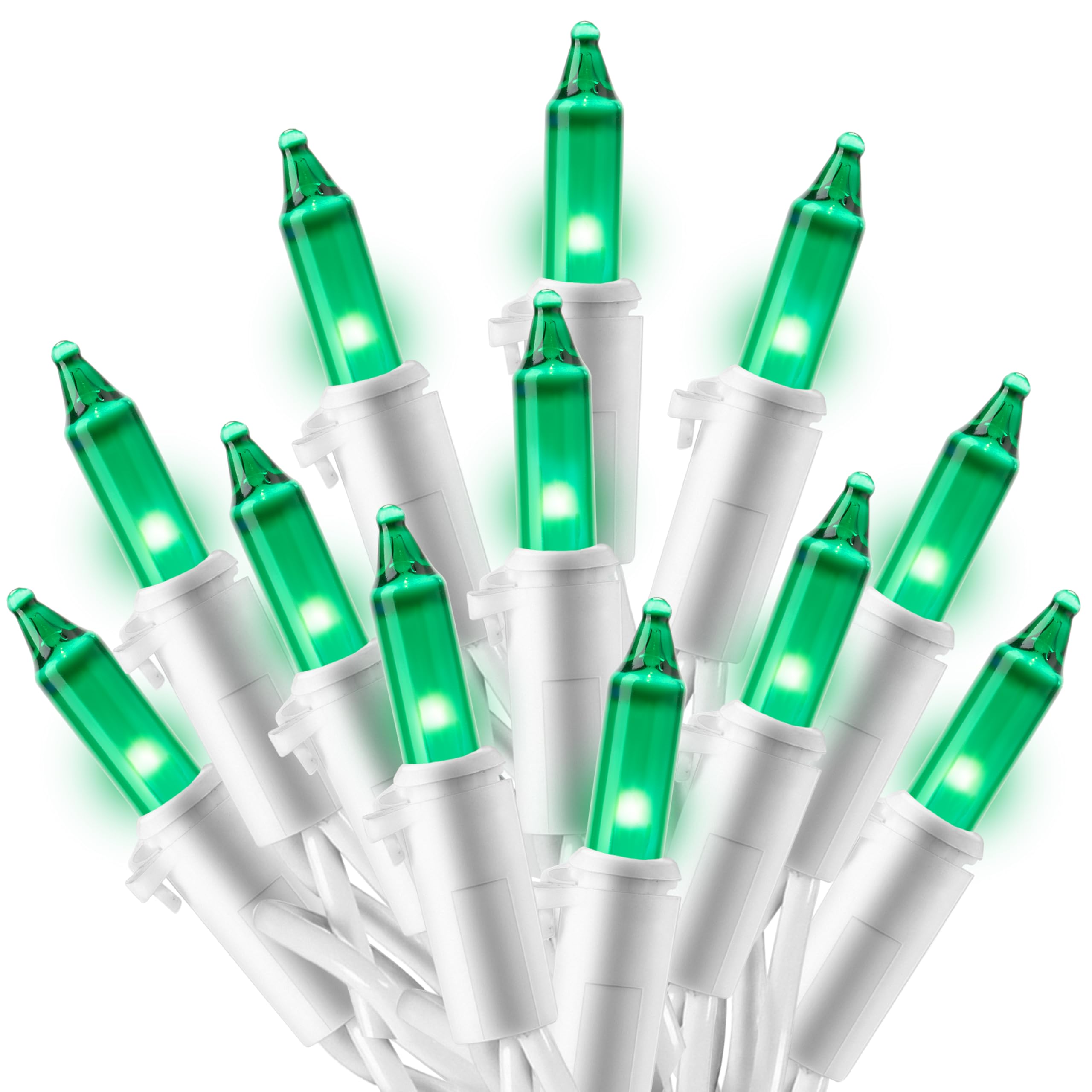 Joiedomi Christmas String Lights Indoor 100 Count Mini Green Light 21.4 Ft Lighting Decor For Patio Dorm Classroom Bedroom Holiday Wedding Party Garland Birthday Festival White Wire