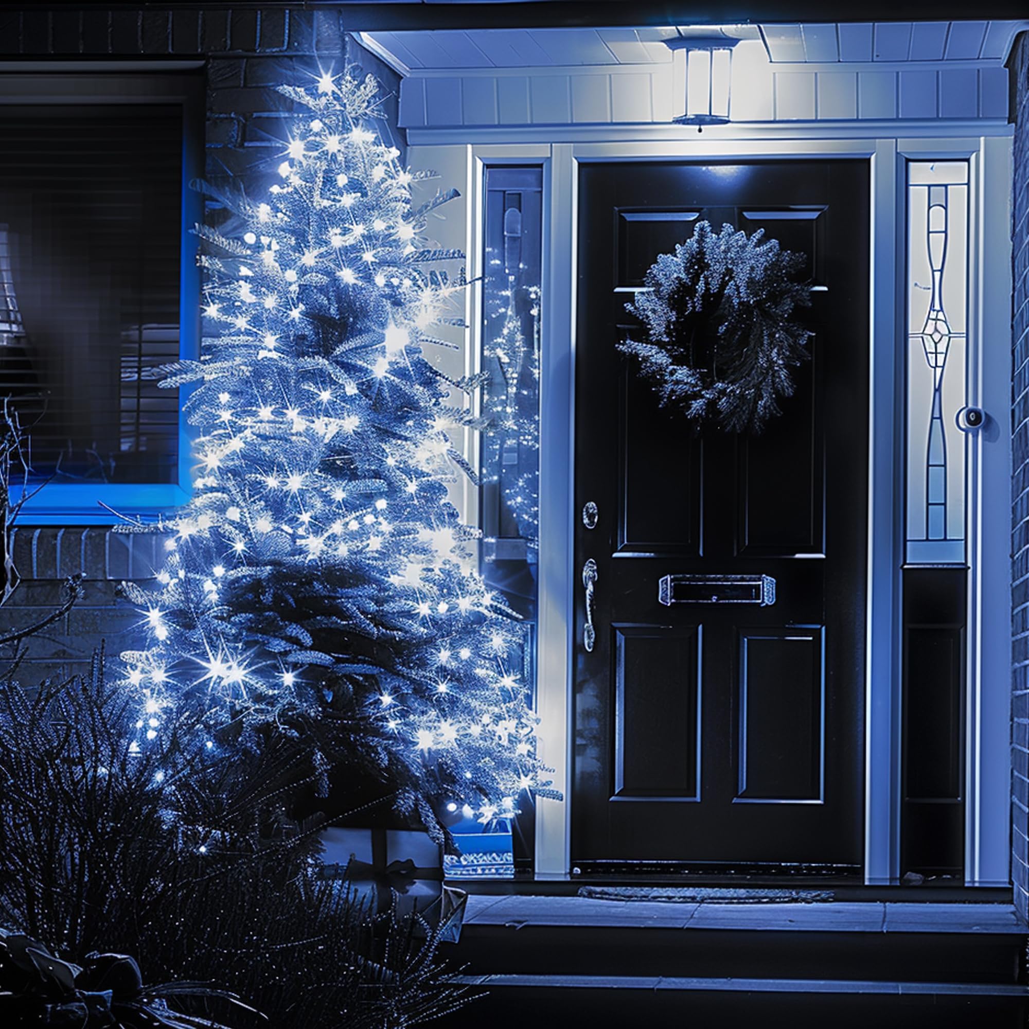 TW SHINE Christmas String Lights, 200 LED, 66 FT, Waterproof, 8 Modes, White, Model ZD-29V200DIF