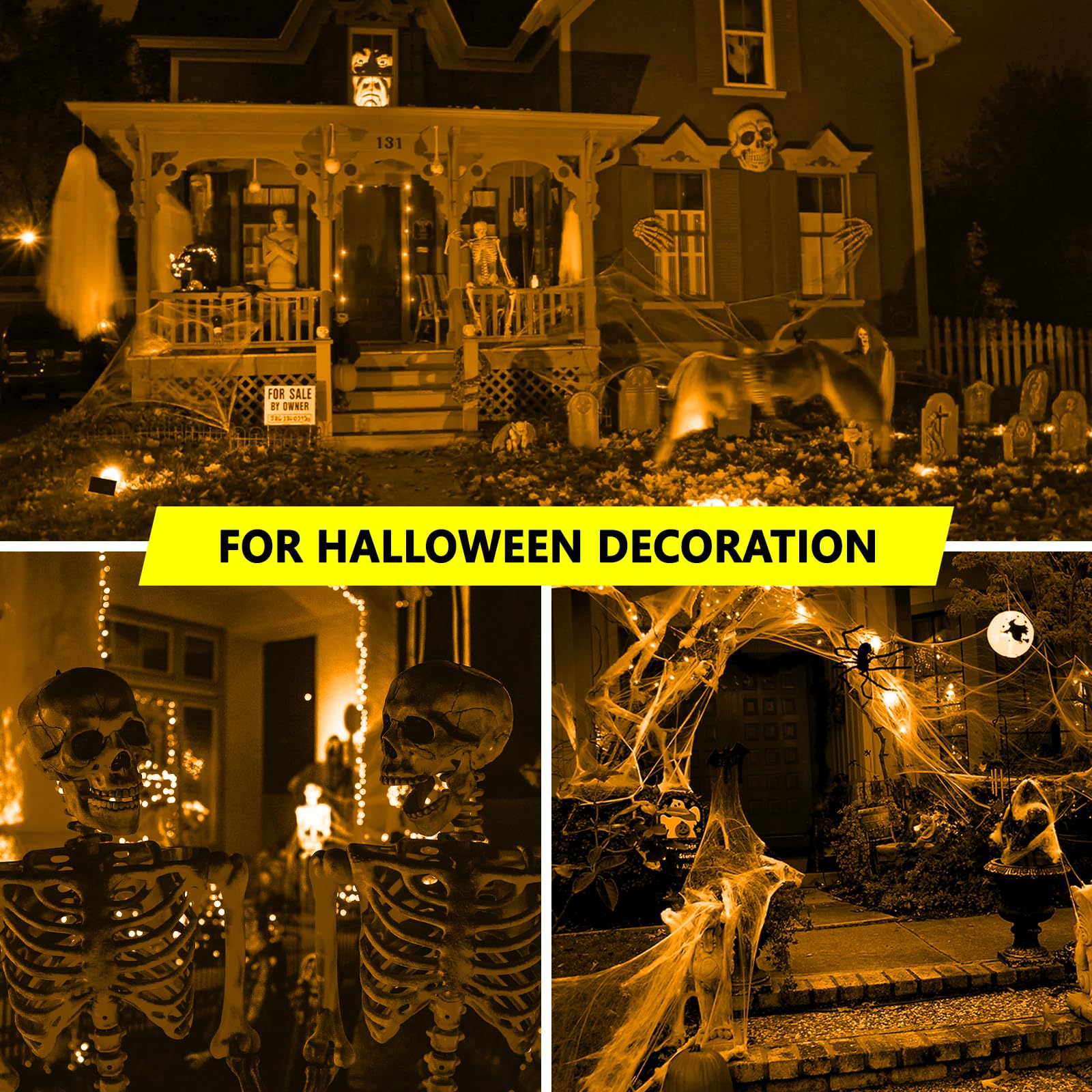 Wiyifada 2 Pack A19 Orange Led Light Bulbs, 9W Replacement For 100W, Halloween Decor