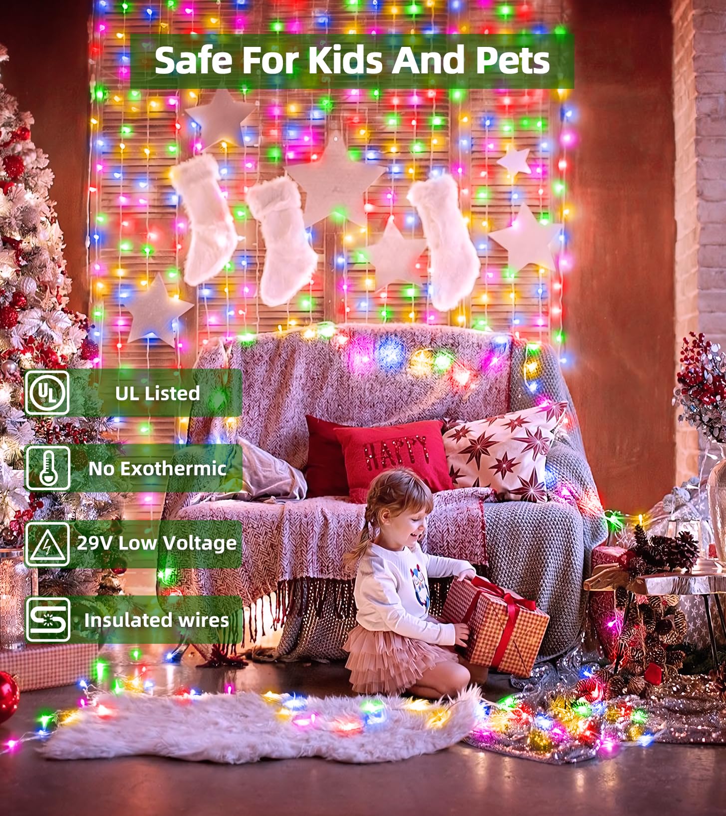 750 Led 246Ft Christmas Lights Outdoor, Super Long Waterproof Christmas String Lights With 8 Modes, Christmas Tree Lights With T