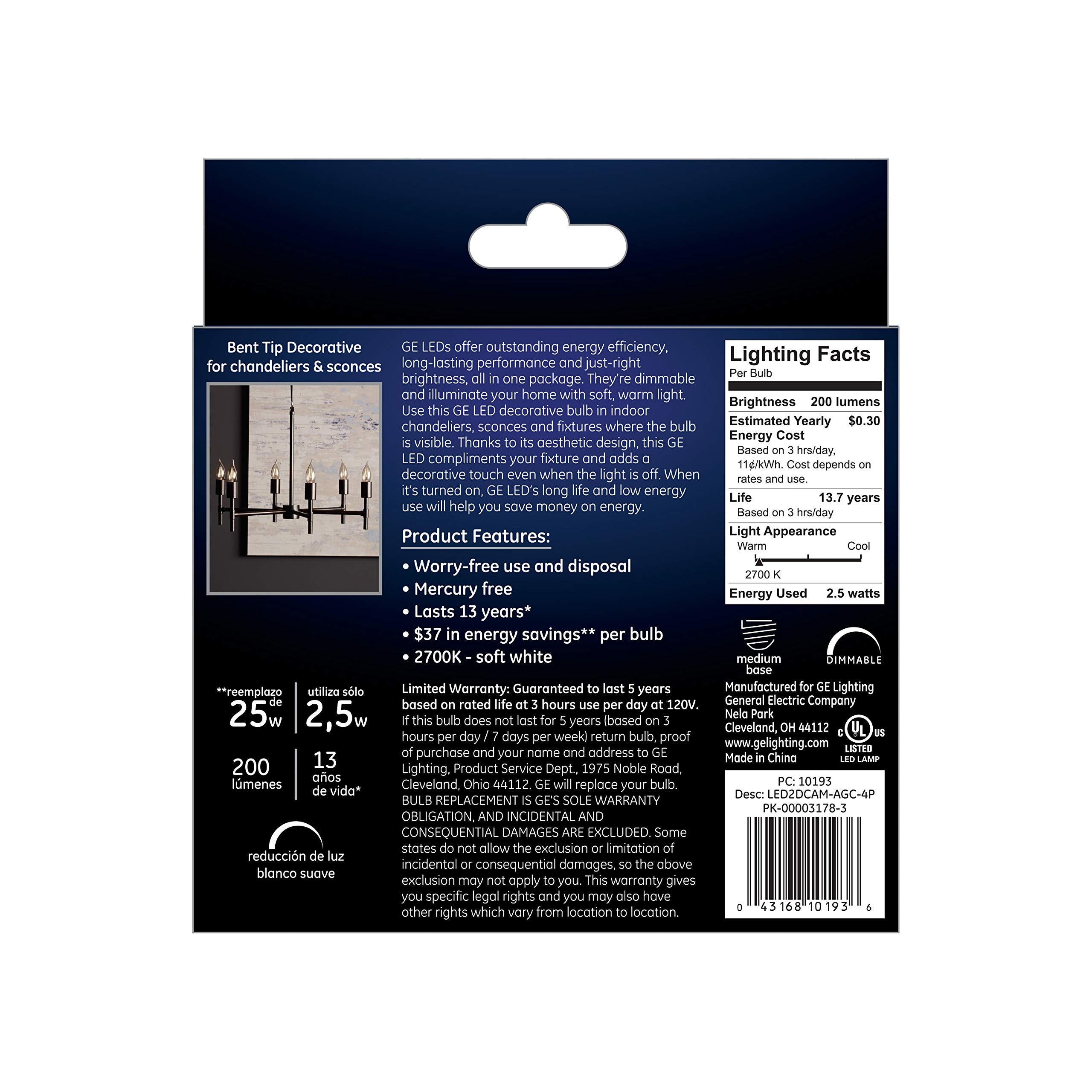 GE 15W E26 A21 Soft White LED Dimmable Light Bulb 2 Pack - Copper