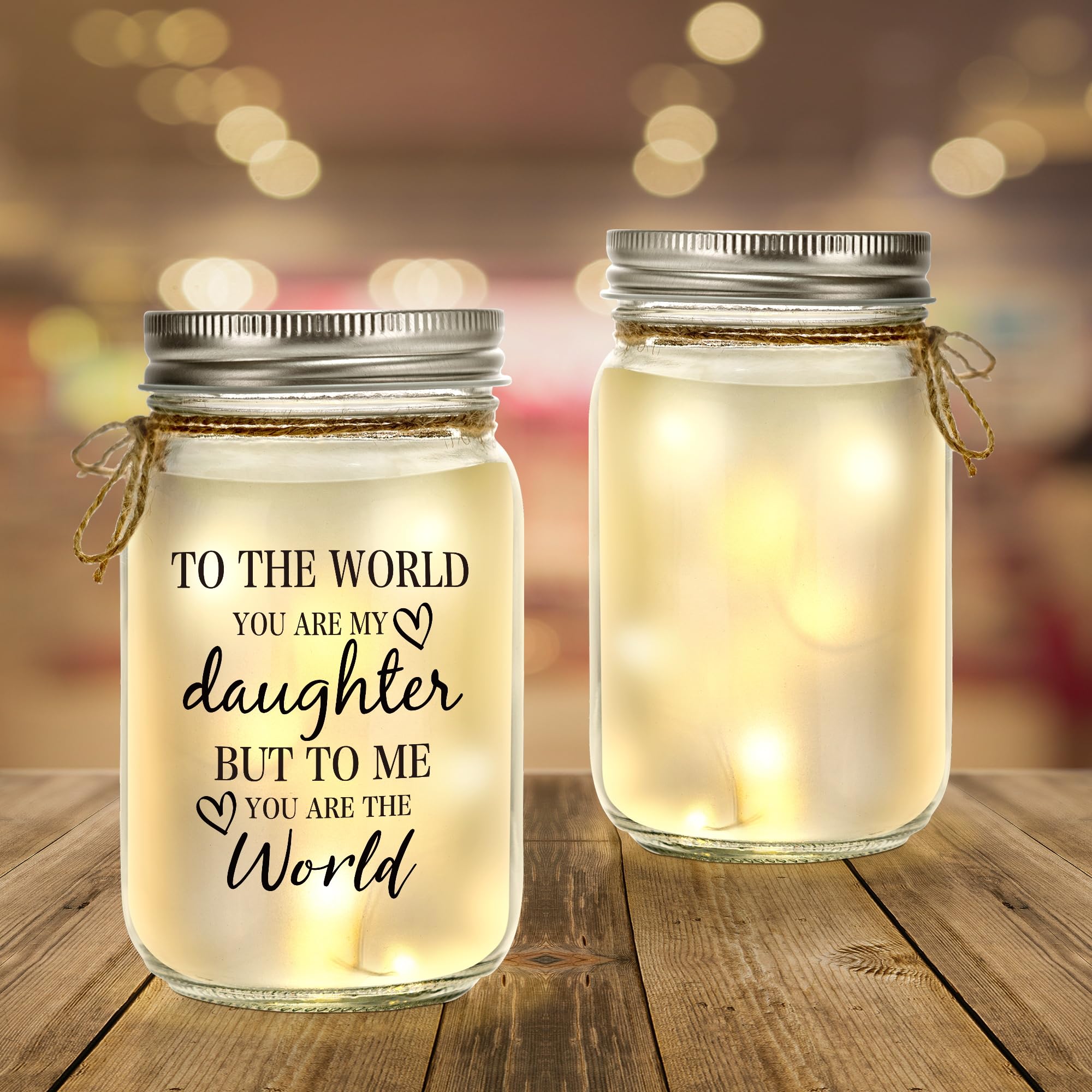 Kenon Mason Jar Night Light For Daughter - Personalized Home Decor Gift - Model Mjnl - Ideal For MotherS Day, Birthdays, And Graduations