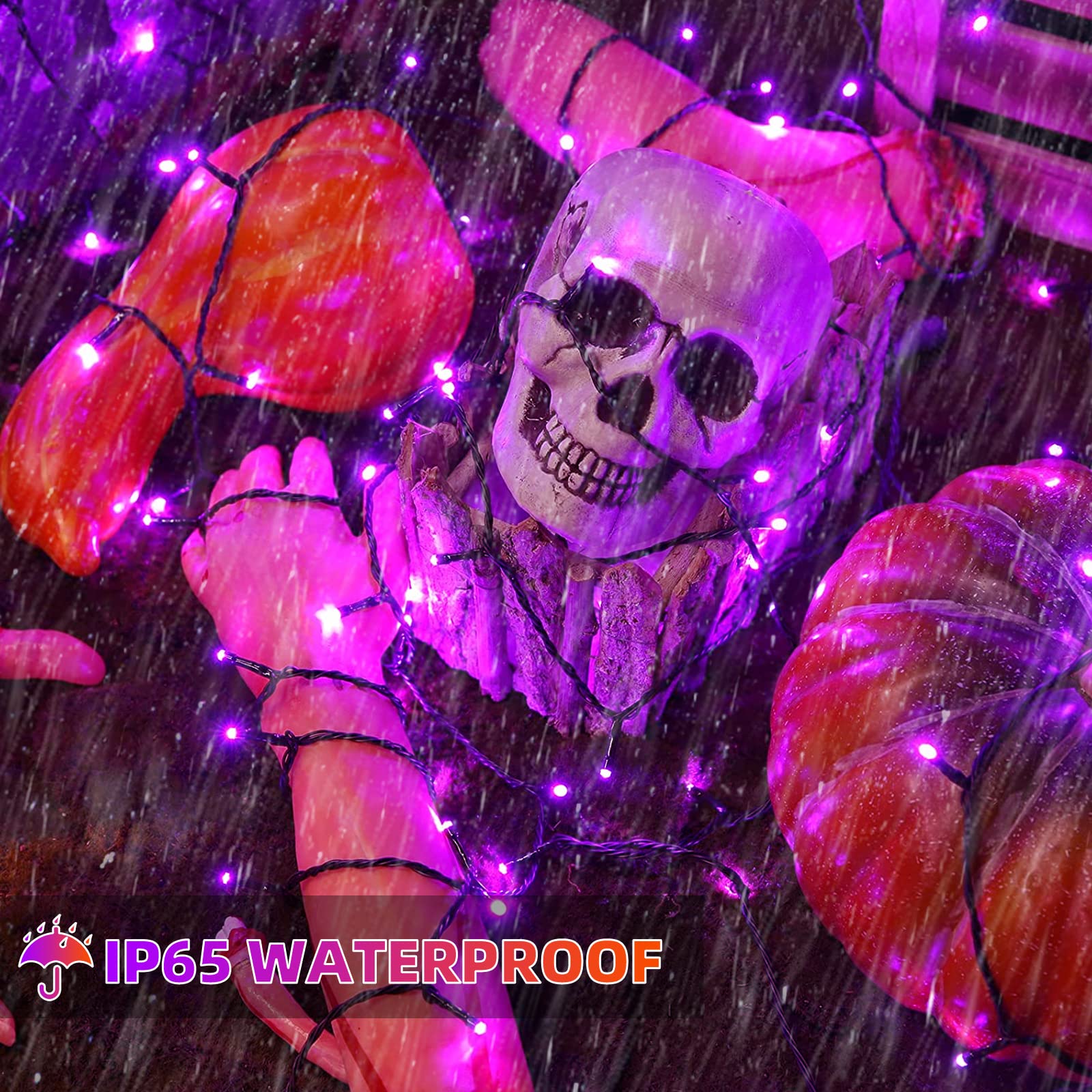 Outylts Halloween String Lights End-To-End Plug 11 Modes Timer Remote 110Ft 300 Led Ip65 Outdoor Waterproof Ul Certificated Indo