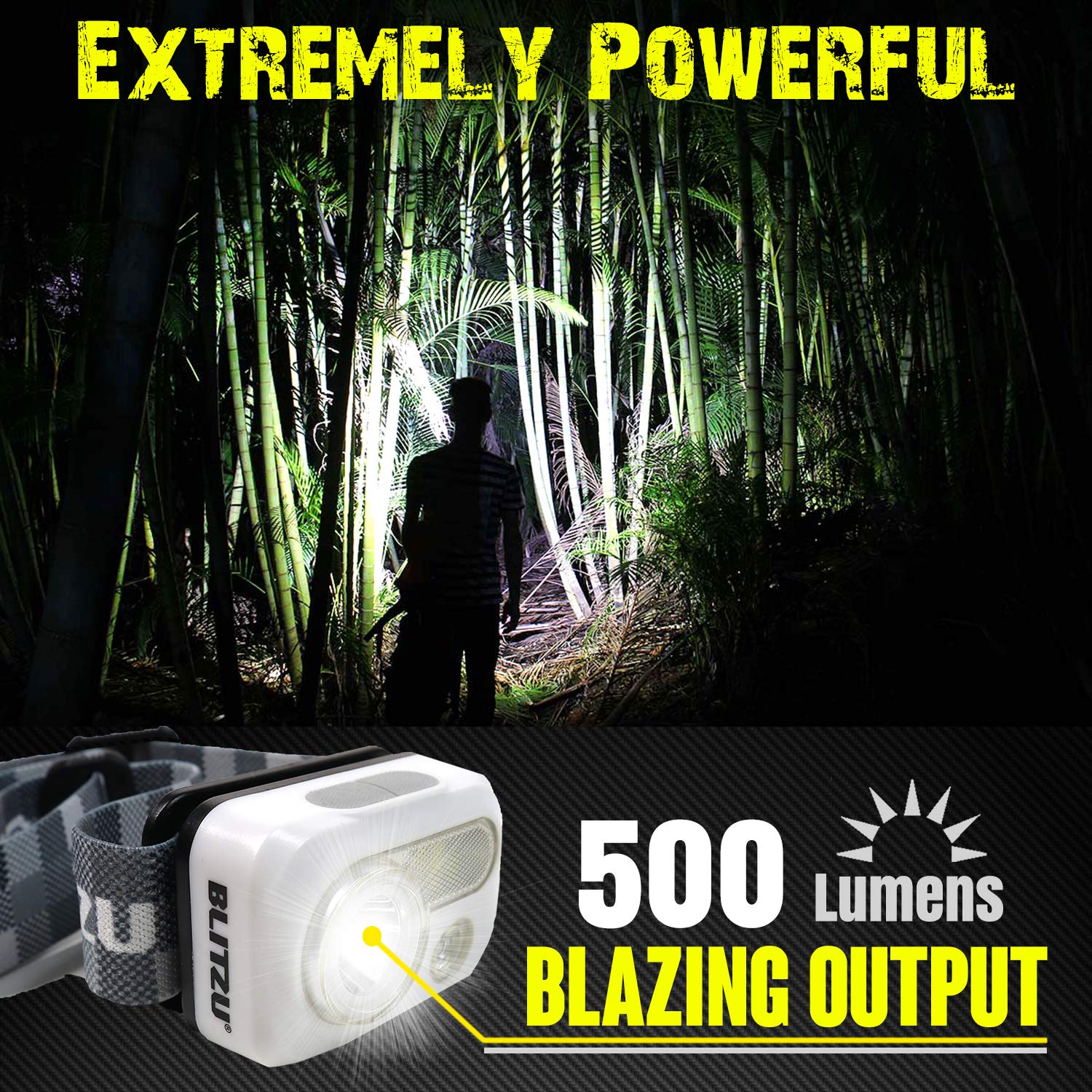 Blitzu Pink Rechargeable Flashlight - Adjustable, Durable, Battery Powered, Plastic Material