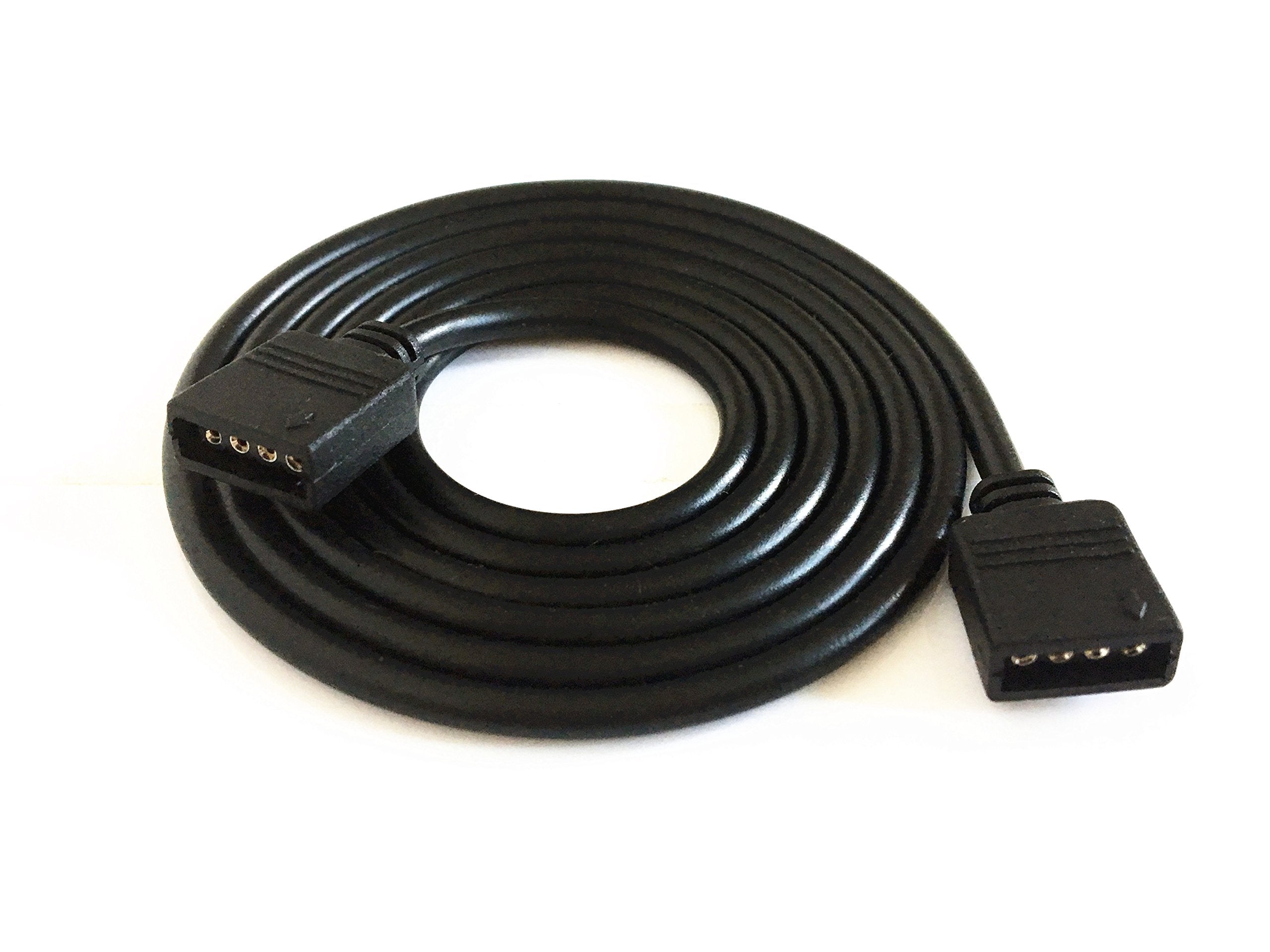 4Pcs Black 1M 3.28Ft 4 Color Rgb Extension Cable Led Strip Connector Extension Cable Cord Wire 4 Pin Led Connector For Smd 5050