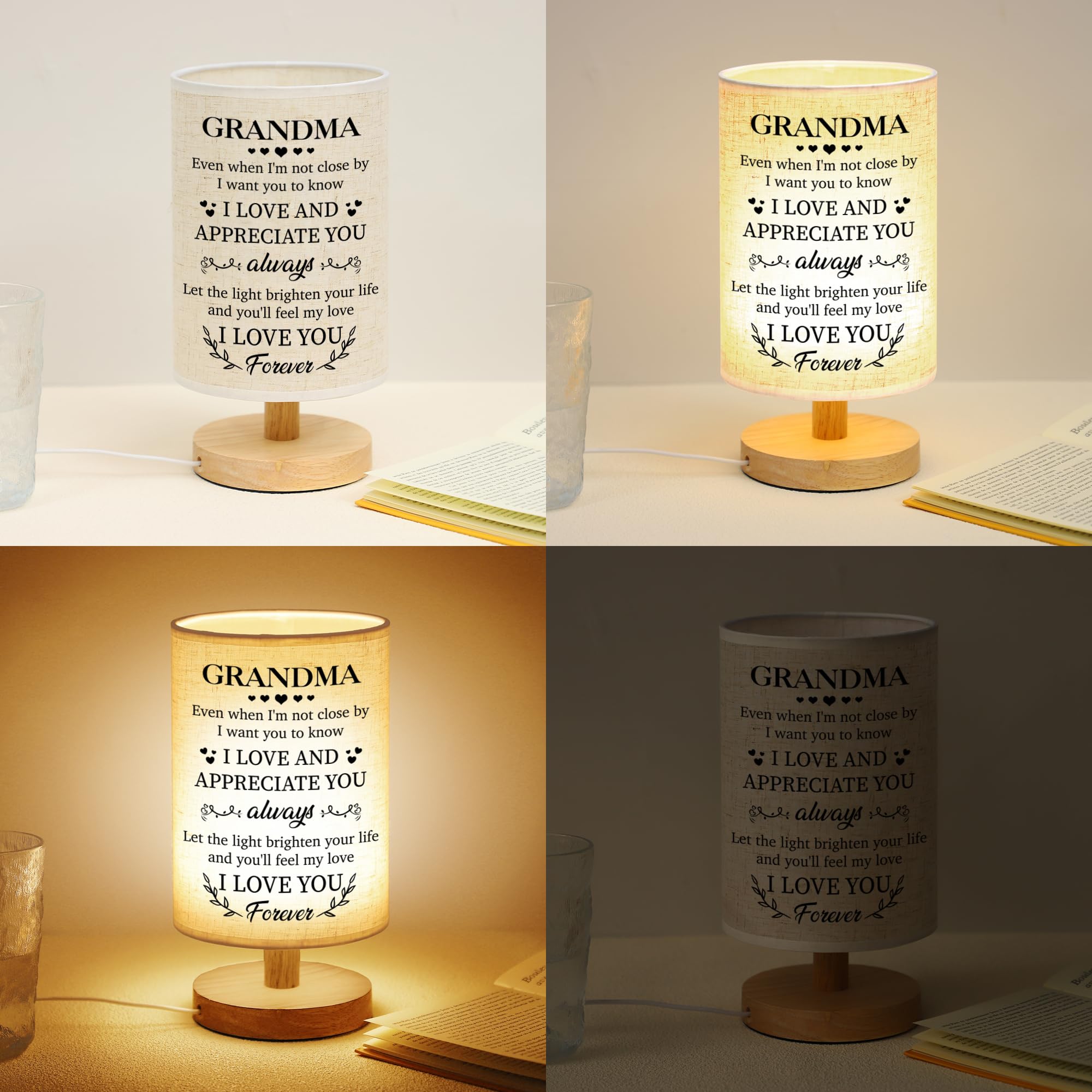 Wsyear Mothers Day Birthday Gifts For Grandma From Grandkids, Grandma Birthday Gifts Table Lamp For Grandmother Nana Birthday Un