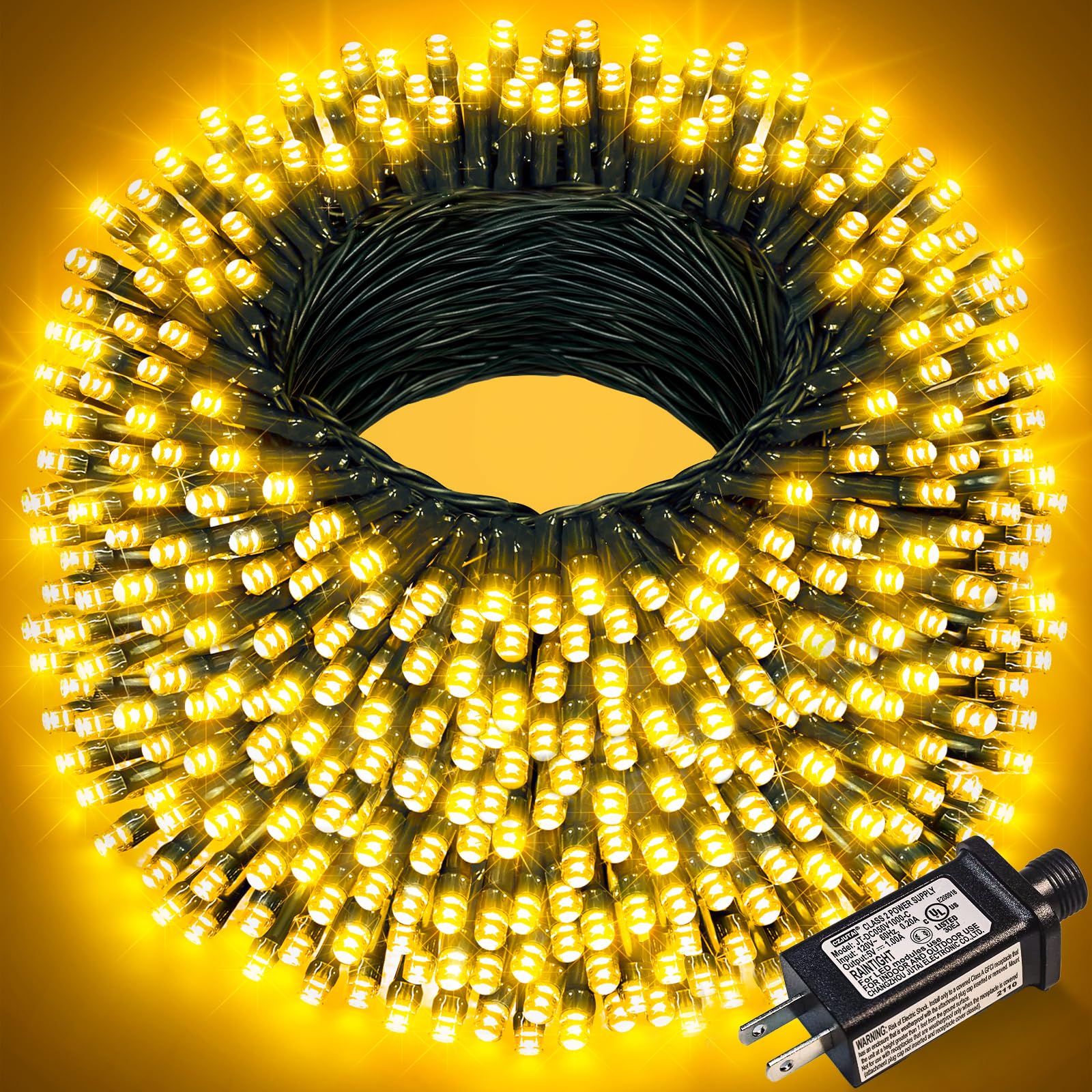 800 LED Christmas Tree Lights, 262FT Warm White String Lights for Outdoor Indoor, Waterproof 8 Modes Plug in Christmas Decoratio