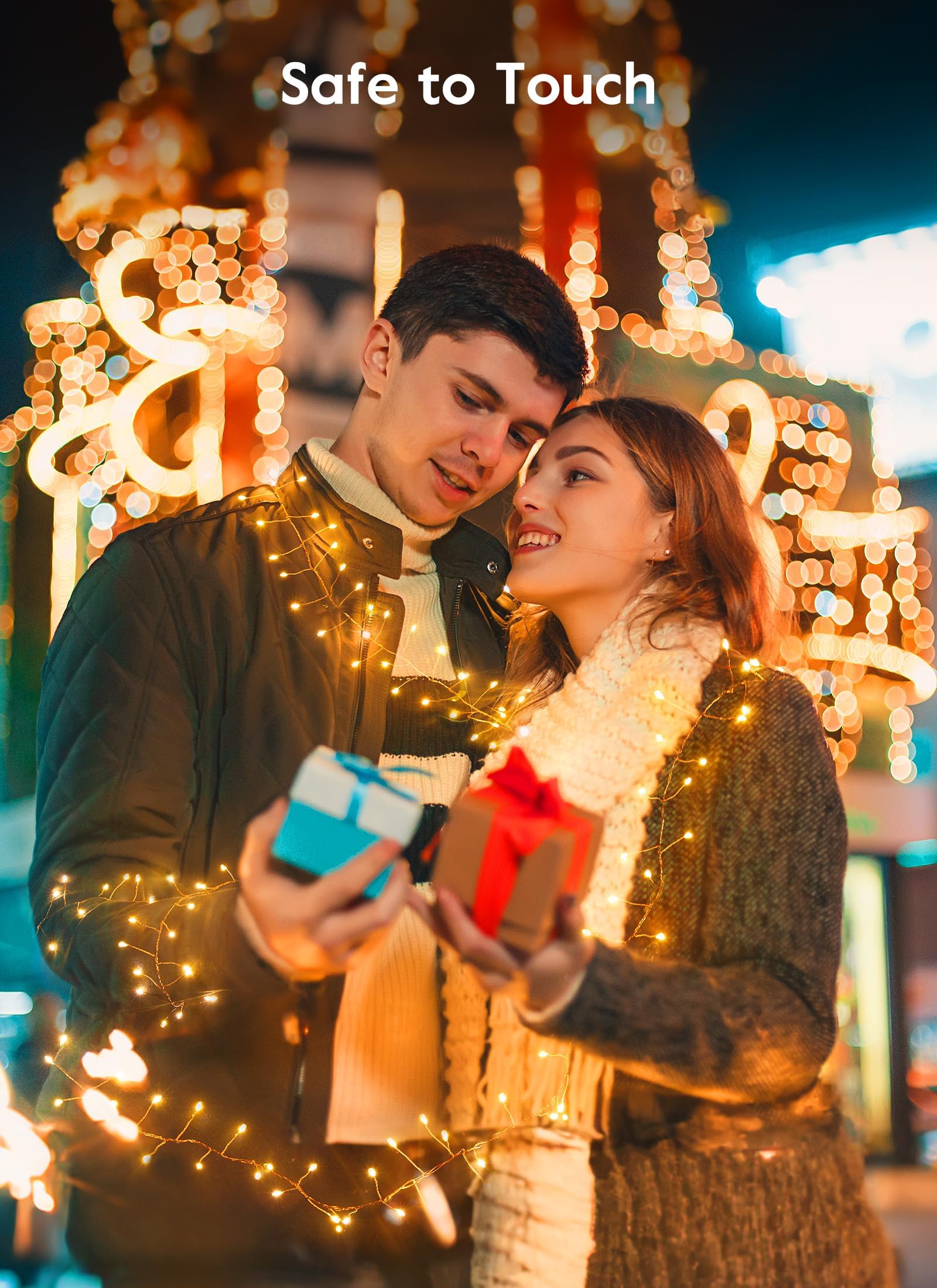 Usb Fairy Lights Plug In, Outdoor Firecracker Twinkle String Lights With Remote And Timer, 10Ft 200 Led Waterproof Cluster Lights For Indoor Wreath Diy Party Wedding Christmas Decoration, Warm White