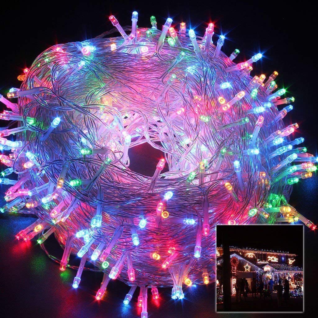 coku Multicolored Decorative Fairy String Lights with LED Bulb and Mode Control Remote for Christmas, Diwali, Festivals Or Home 