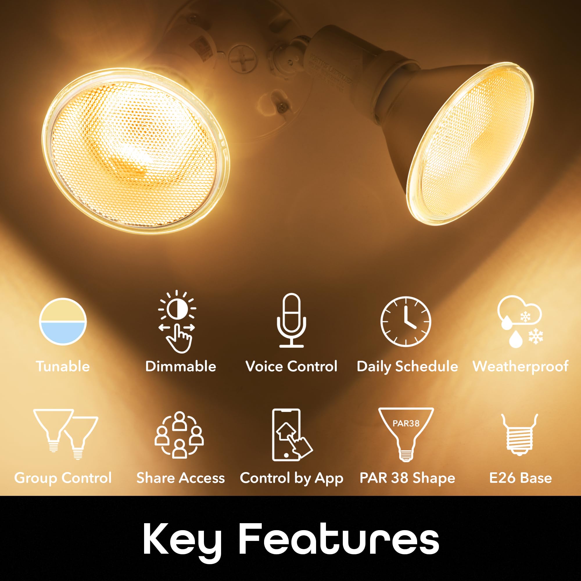 Geeni Lux Smart Floodlight, 11W Dimmable Led, 1000 Lumens, Works With Alexa & Google Assistant