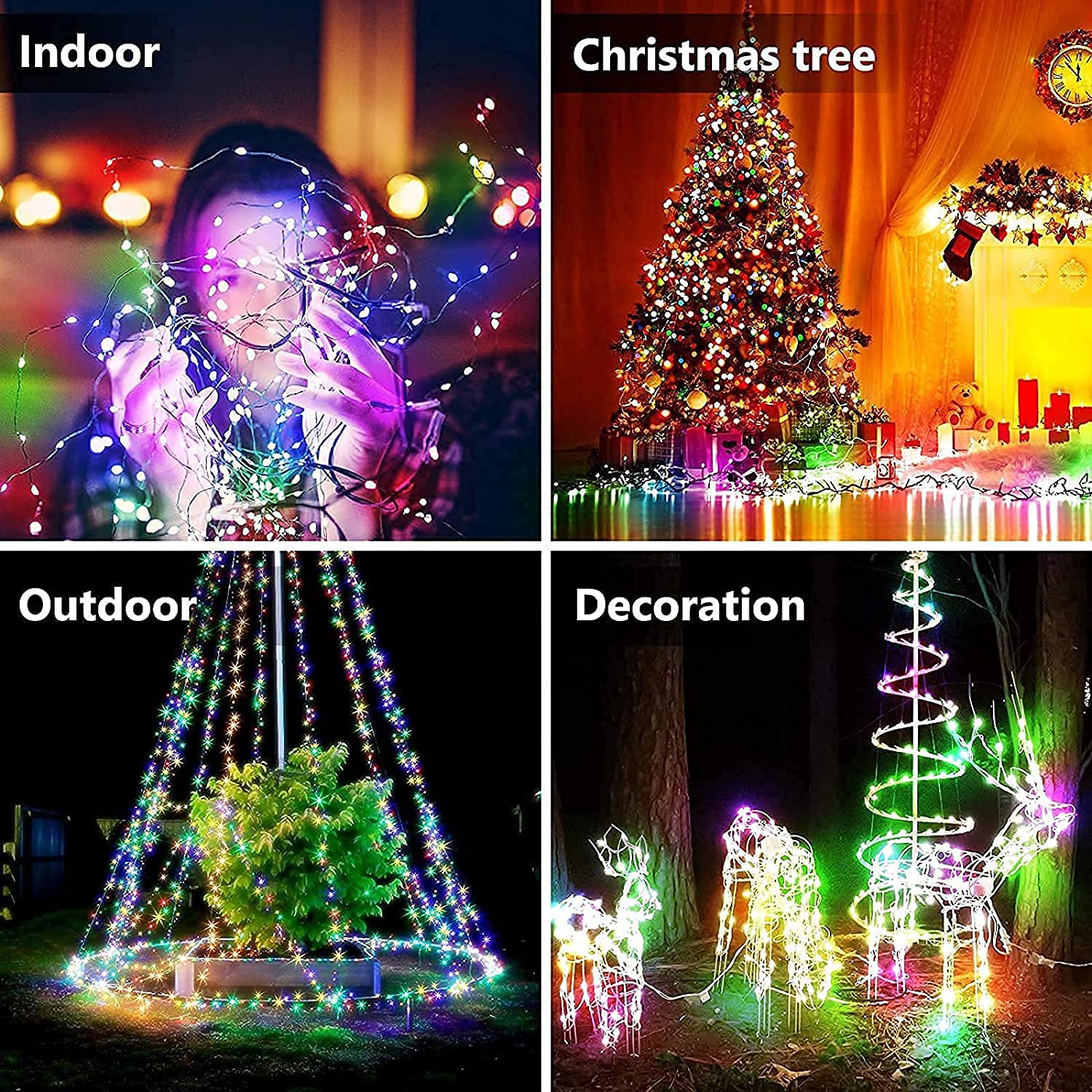 Bensack Fairy String Lights, Battery Operated, 16 Colors, 16.5 FT, 50 LED, Remote Control, Multicolor, Model JT00092