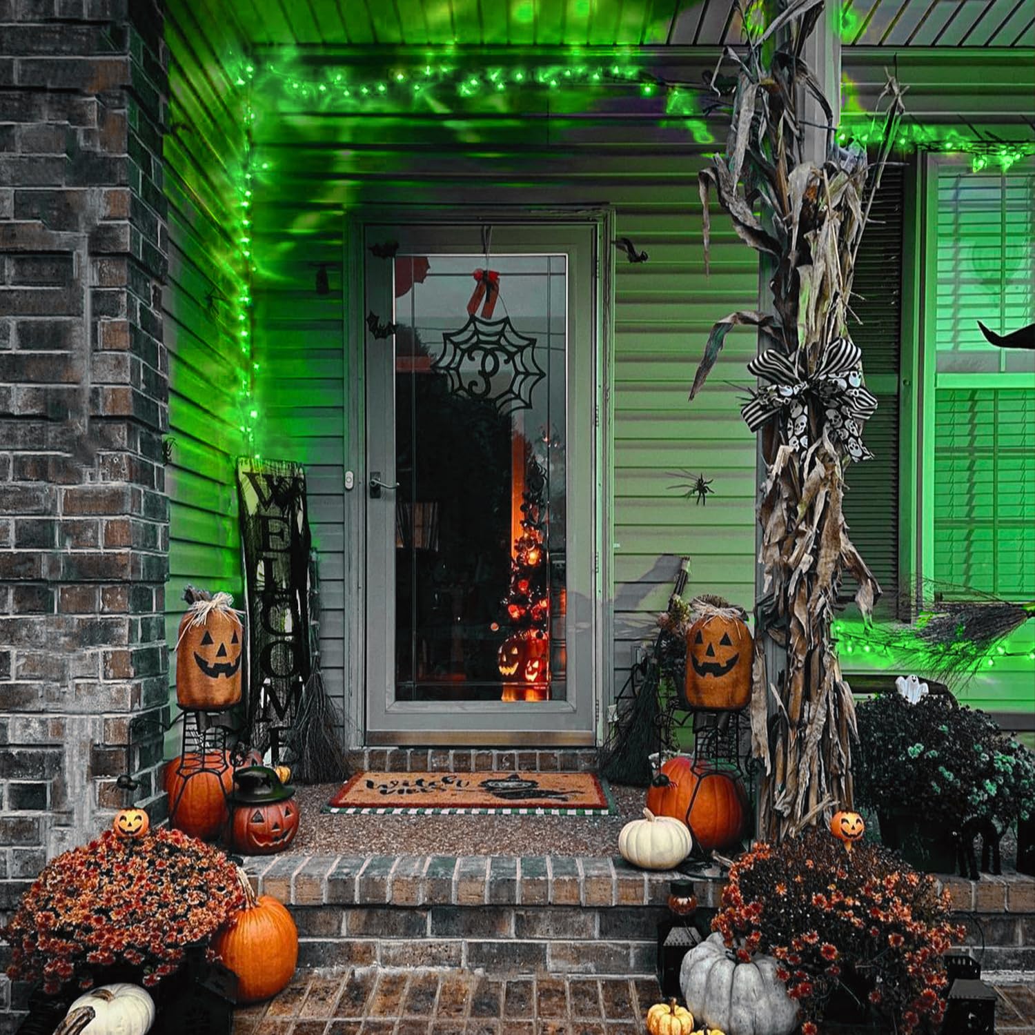 JMEXSUSS 200 LED String Lights, 66ft Waterproof Green Christmas Lights, Expandable, 8 Modes, Model EXS-S-0200