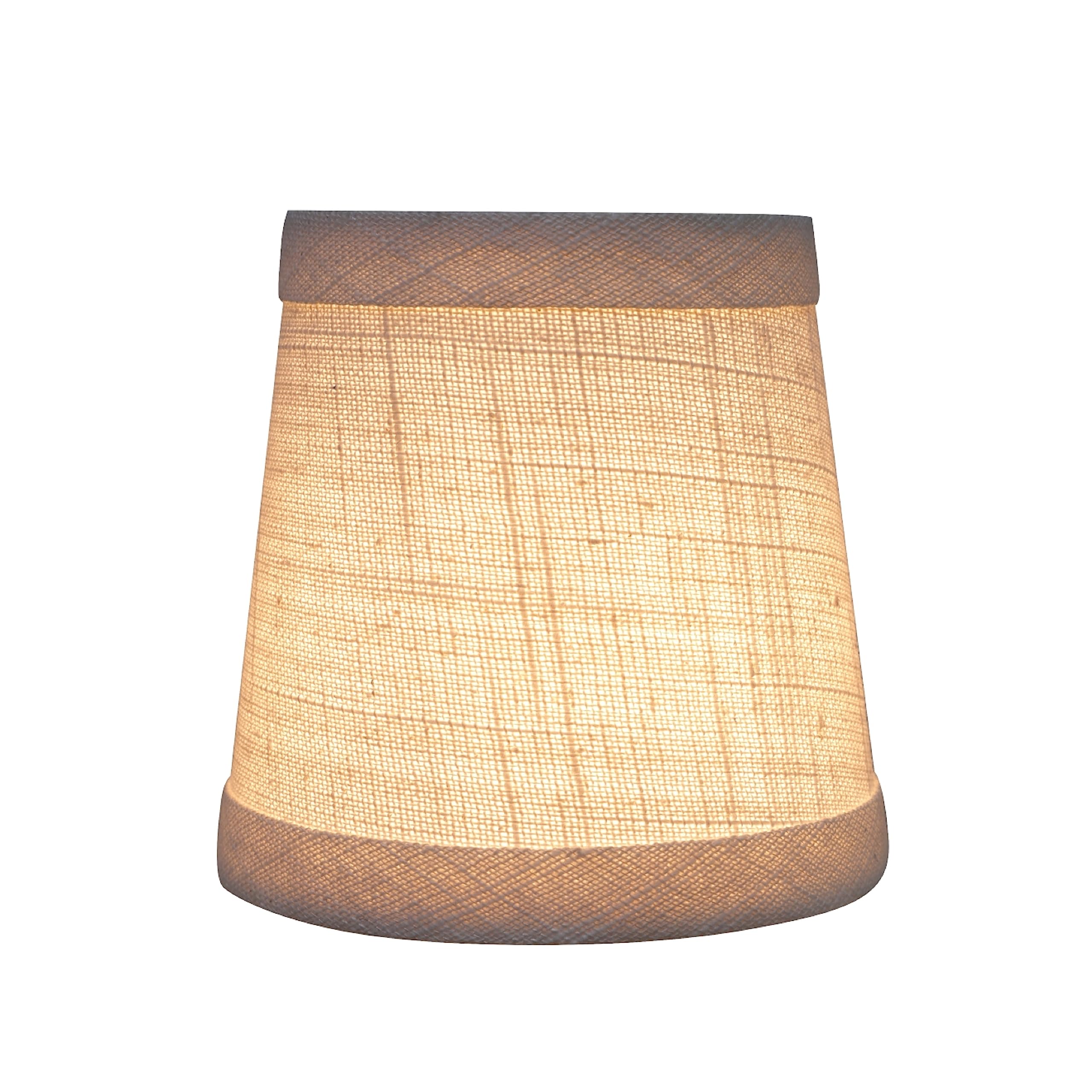 Aspen Creative 32713-5B, Empire Clip-On Chandelier Lamp Shade, Off White, 3&quot; Top X 4&quot; Bottom X 4&quot; Slant Height, Set Of 5