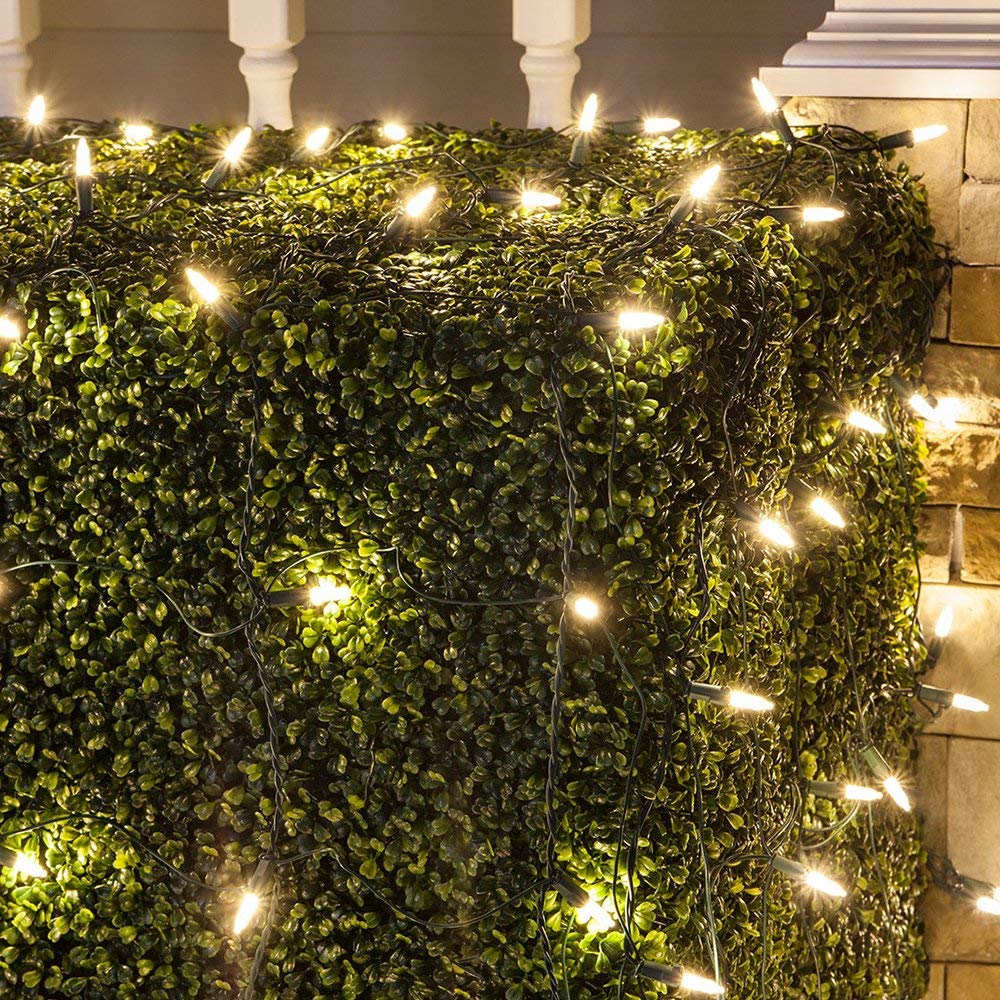 Asenek Christmas Lights - Battery Operated String Lights 50 Led String Lights Mini Lights With Auto-Timer And 8 Lighting Modes For Christmas Wreath Party Wedding Garden Home Decoration, Warm White