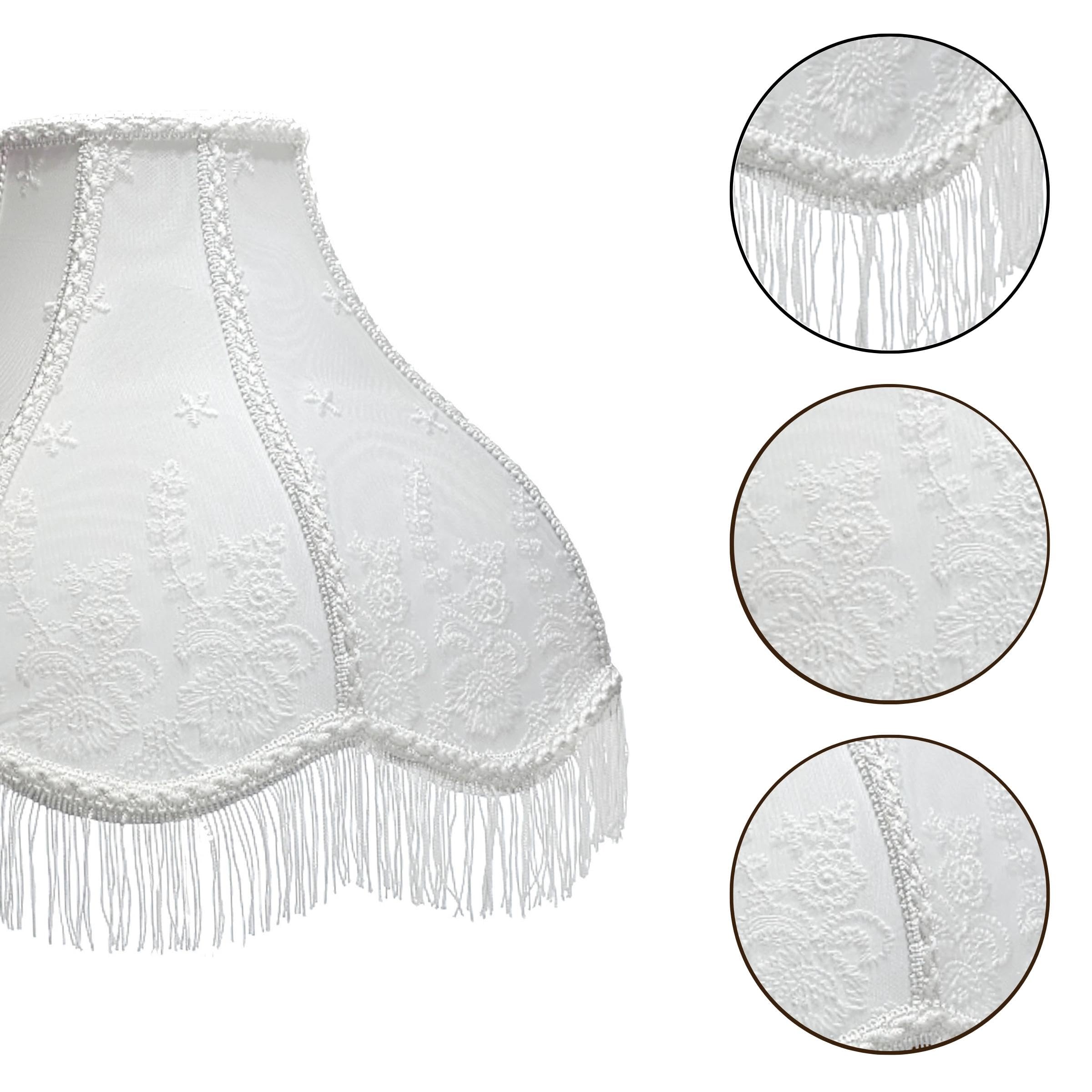 Royal Designs, Inc. Victorian Scalloped Lamp Shade, Vs-1001-13Wh, 4 X 13 X 10, White