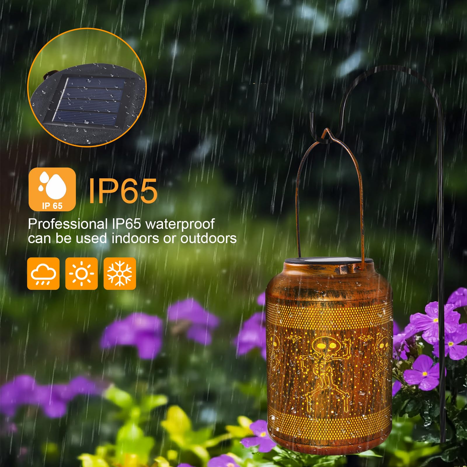 Thanksgiving Gifts Solar Chrismas Decorations Outdoor Lantern  Solar Lights Outdoor Waterproof Led Decorative Garden For Lawn  Landscape  Patio  Porch Hanging Lantern For Women  Ladies  Mom  Grandma