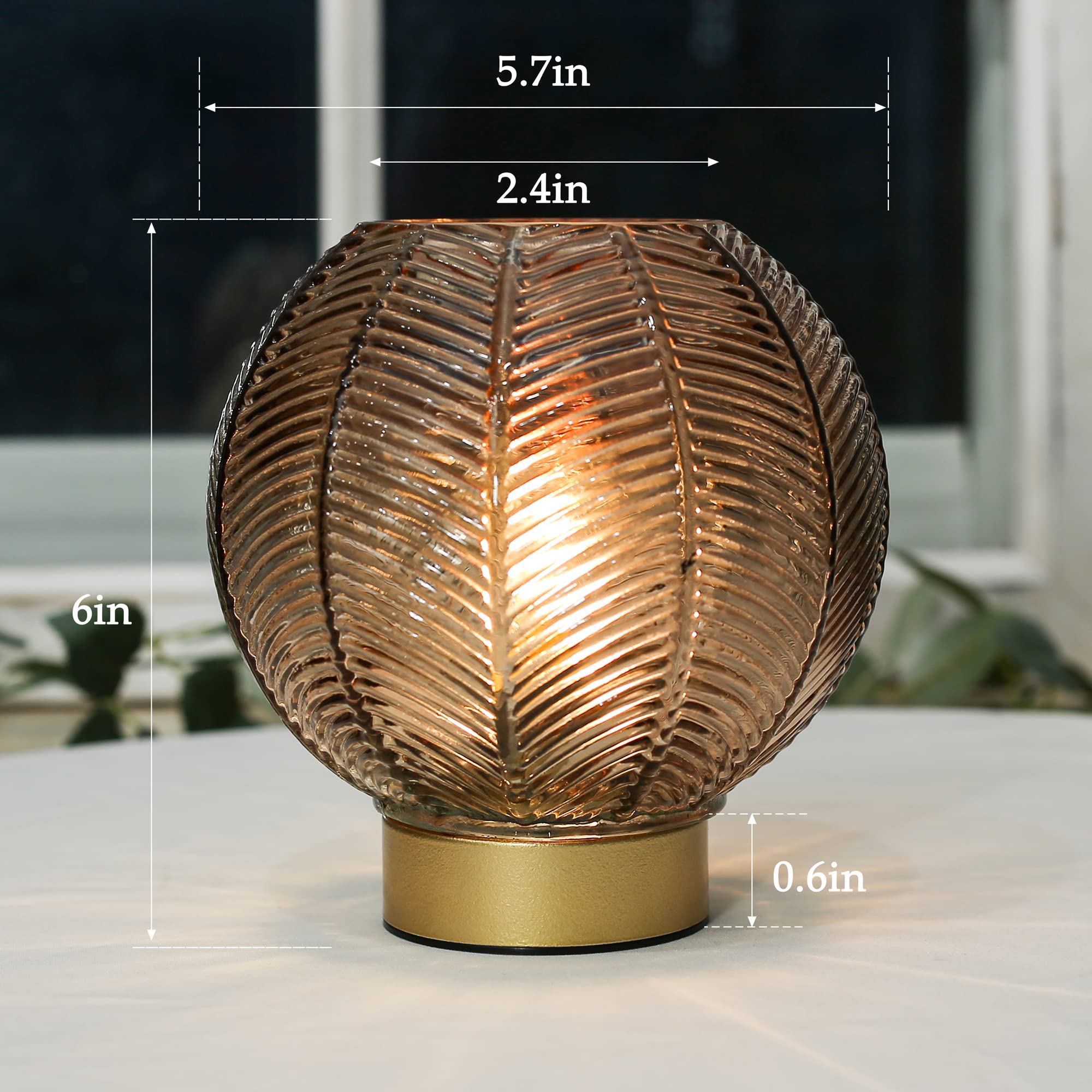 Lusharbor Battery Operated Lamp With Timer, Cordless Table Lamps With Led Bulb, Battery Powered Lamp Nightlight, Small Table Lam