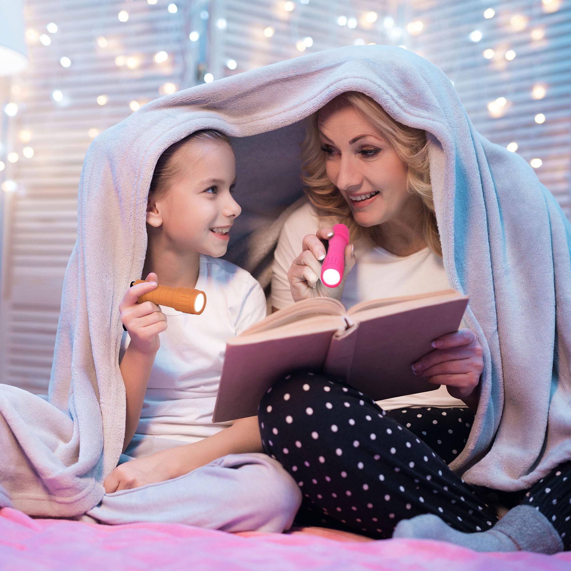 Seamagic 6-Pack Mini Led Flashlights, 100 Lumen, Green, 18 Aaa Batteries Included, Camping Gear