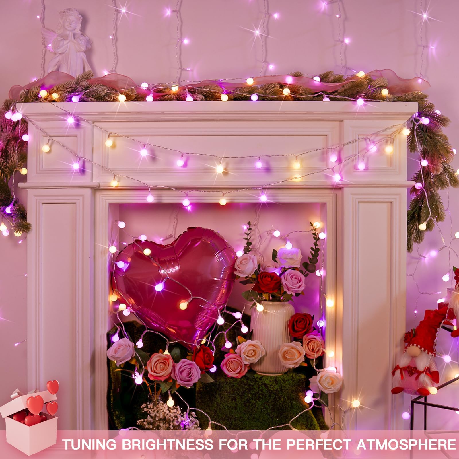 Suddus Globe String Lights Outdoor Waterproof, 100 Led Colorful Globe Lights With Remote, Battery Powered String Lights For Backyard, Patio, Garden, Party, Christmas, Bedroom, Multicolor