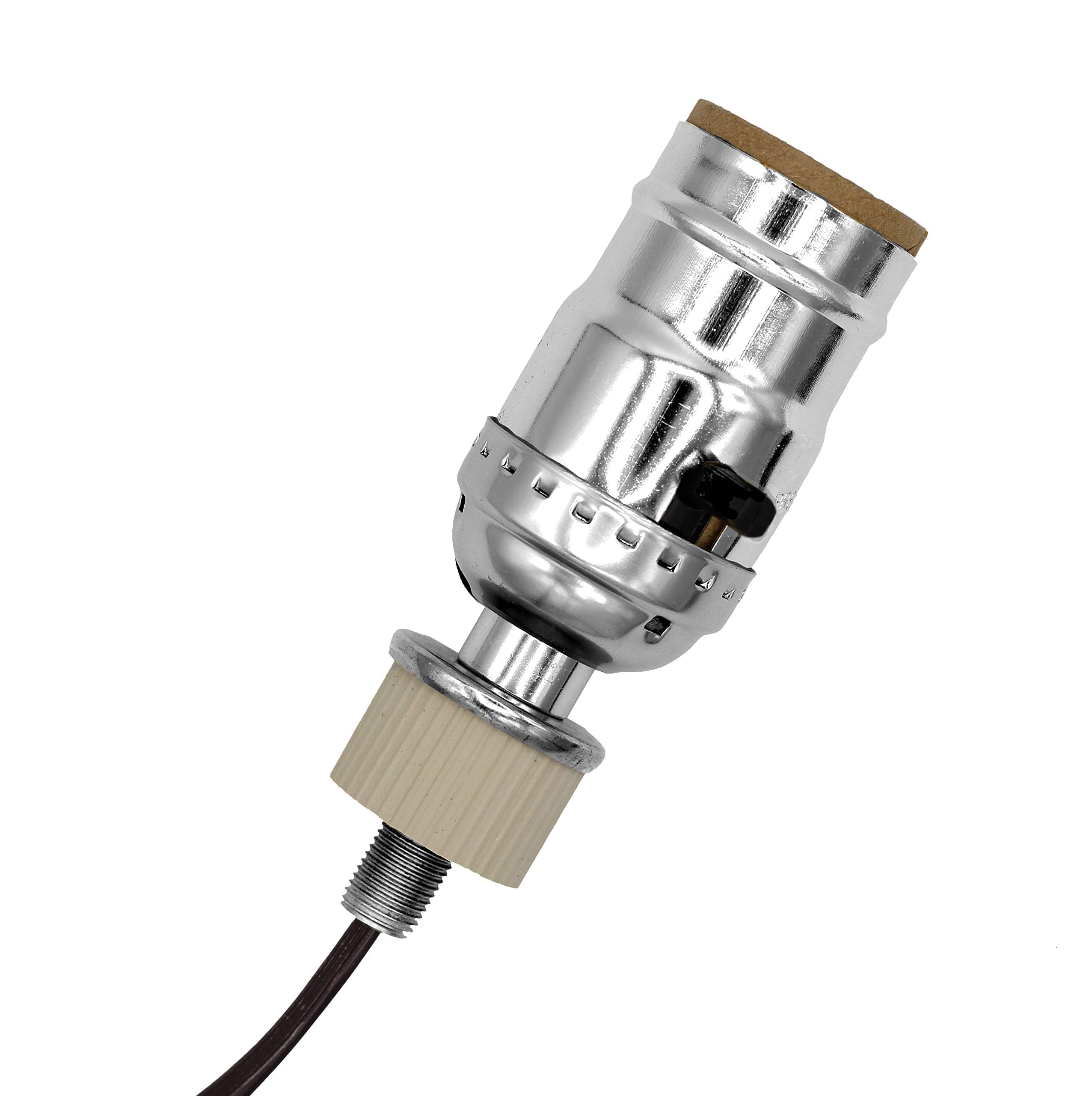 Creative Hobbies Lamp Kit For Liquor Bottles, Wine Bottles - Includes All Adapters And Parts - Silver Finish