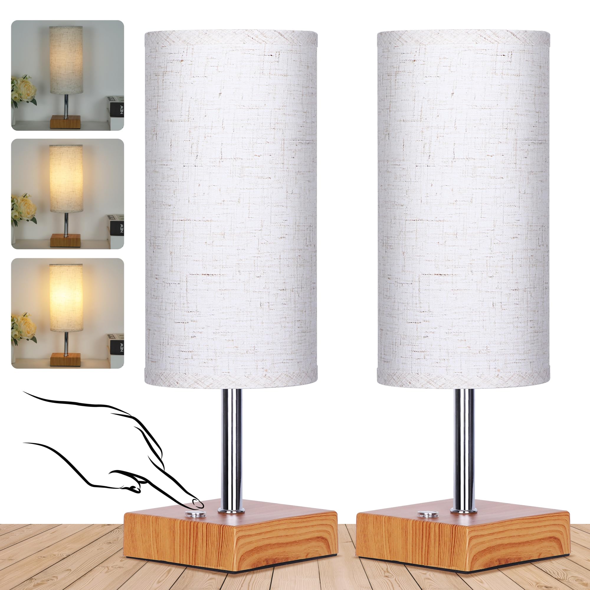 Cordless Table Lamp, Rechargeable Lamp Touch Control Dimmable, Battery Operated Small Bedside Table Lamps for Night stand, Cordl