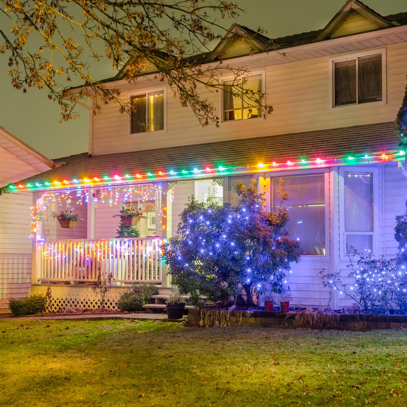 Abeja 25 Pack G40 Multicolor Led Replacement Bulbs, E12/C7 Candelabra Base Led Shatterproof Globe Bulbs For Outdoor Christmas String Lights, 0.6W Energy-Saving Night Light Bulbs, 2700K Warm White