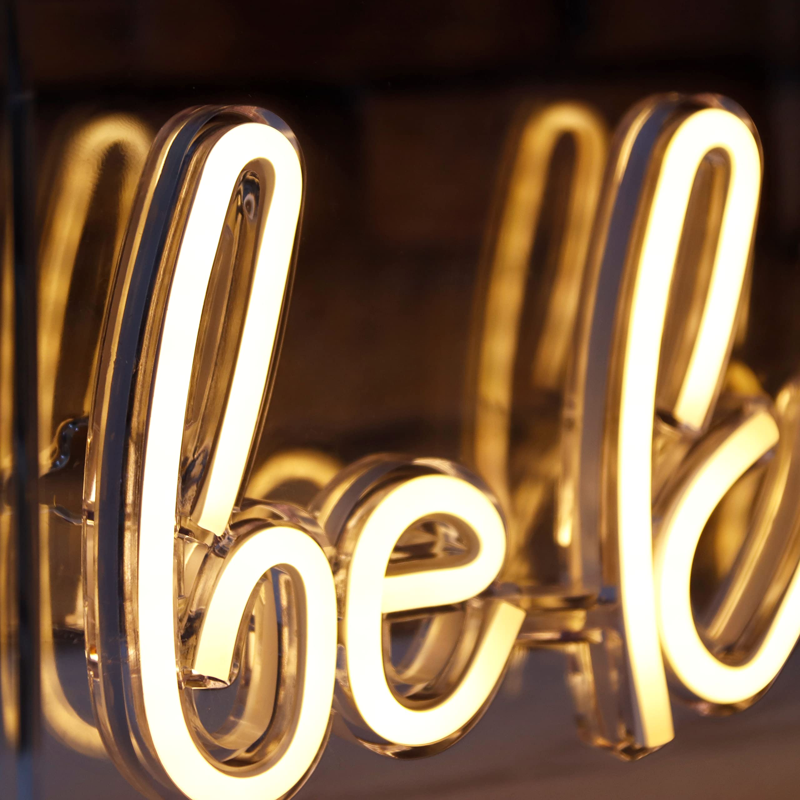 Heliwey Neon Letters Sign - Be Kind Acrylic Wall Decor - Warm White - Perfect for Girls Room, Home, Pub, Hotel, Beach, Christmas Gift