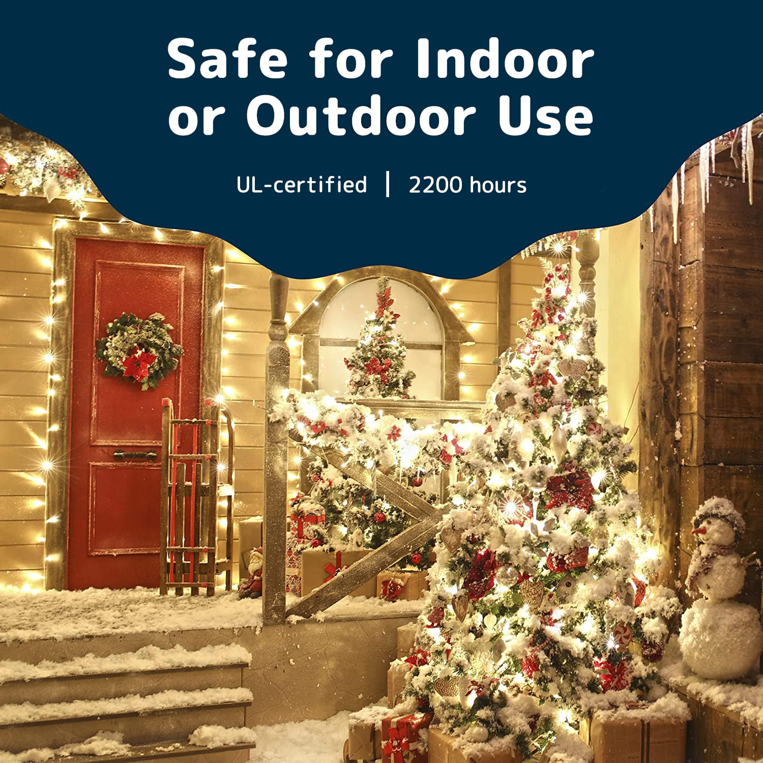 PREXTEX Christmas Lights - Clear White Indoor/Outdoor String Lights - 40 Feet, 200 Lights - Warm White Twinkle Lights