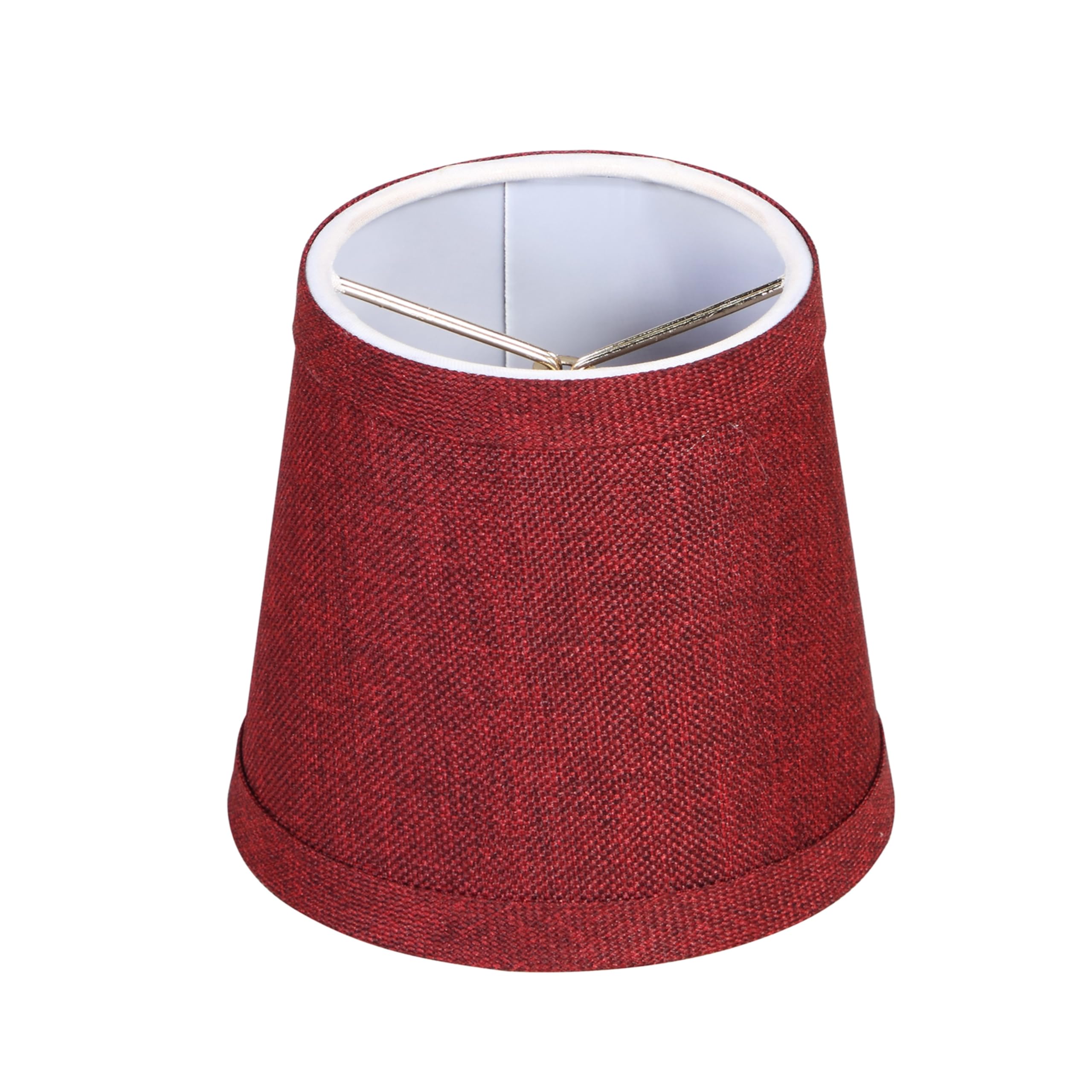Aspen Creative 51012-2, Empire Clip-On Chandelier Lamp Shade, Burgundy, 3&quot; Top x 4&quot; Bottom x 4&quot; Slant Height, Set of 2