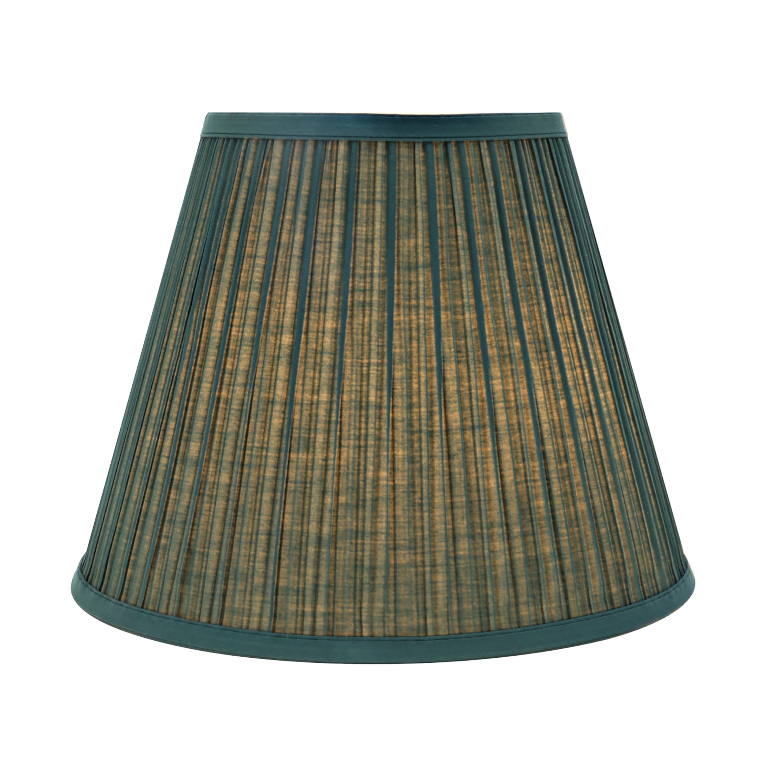Aspen Creative 33053, Hardback Empire Transitional Spider Lamp Shade, Mushroom Pleated Green, 7" Top X 13" Bottom X 10" Slant