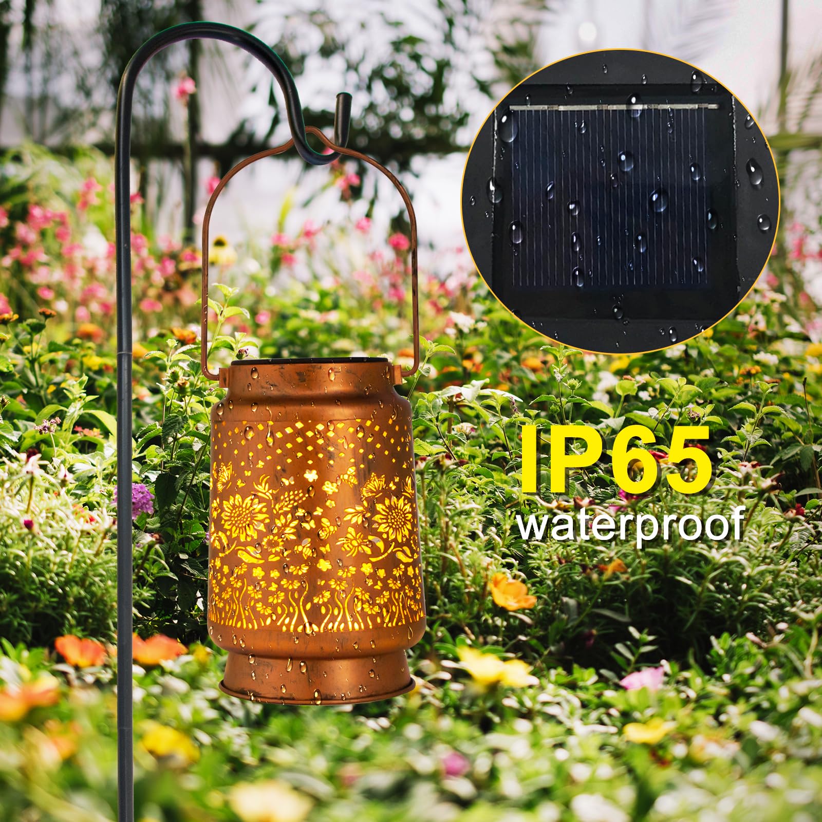 Solar Lanterns Outdoor Garden Decor Sunflower Birthday Retirement Gifts For Women  Mom  Grandma  Friend  Thanksgiving  Decorative Waterproof Hanging Led For Yard  Patio  Lawn  Landscape  Backyard