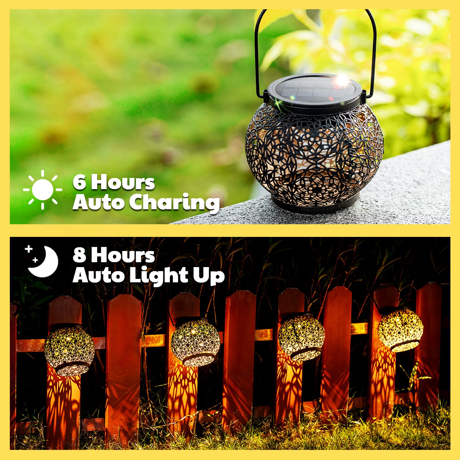 Leidrail Solar Lanterns Outdoor Waterproof, Birthday Gifts For Women Mom Grandma, Metal Hanging Solar Lights, Garden Decor For P