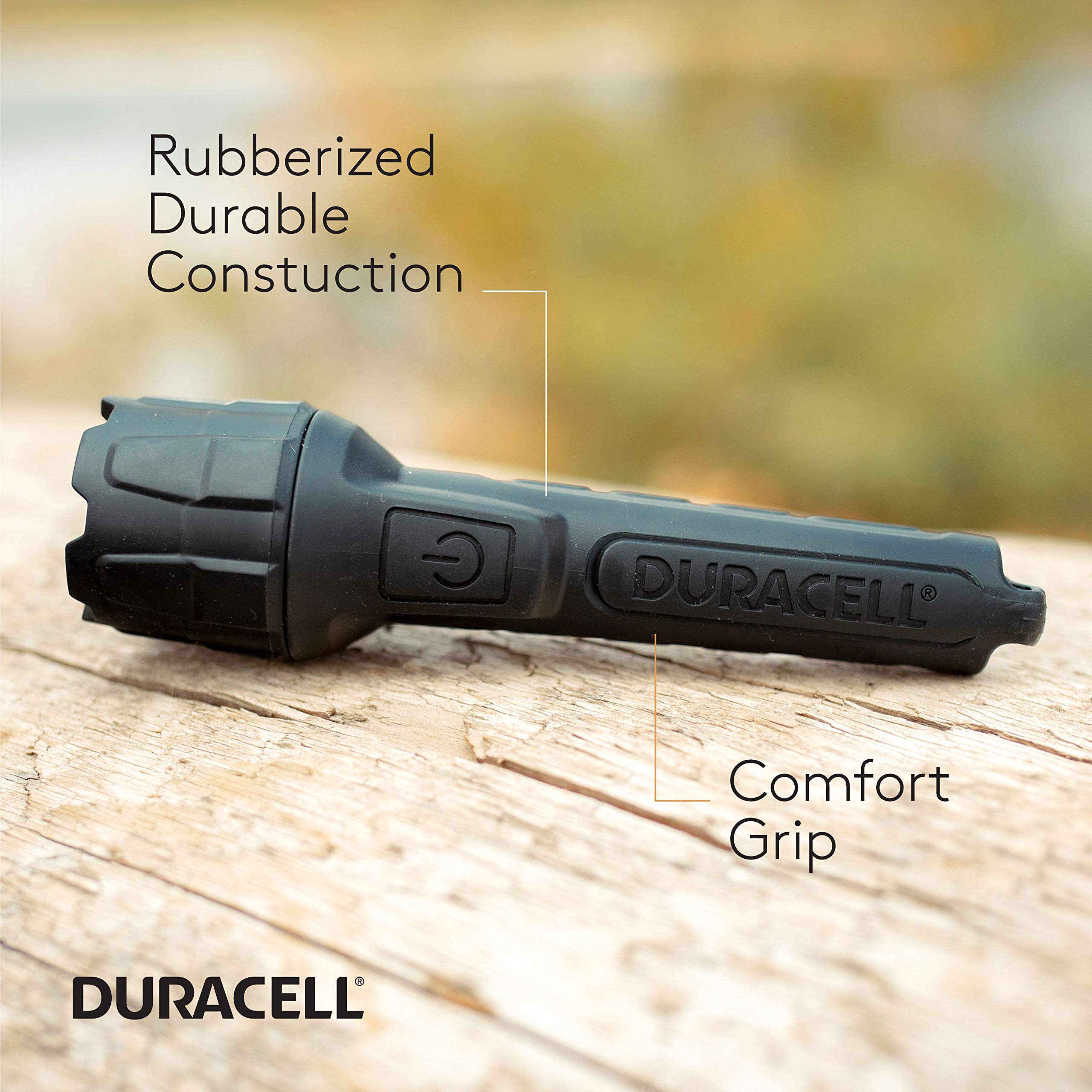 Infinity X1 80 Lumen Heavy Duty Rubber Flashlight - Rubberized Construction, Comfort Grip, Includes 2-AAA Batteries, Black