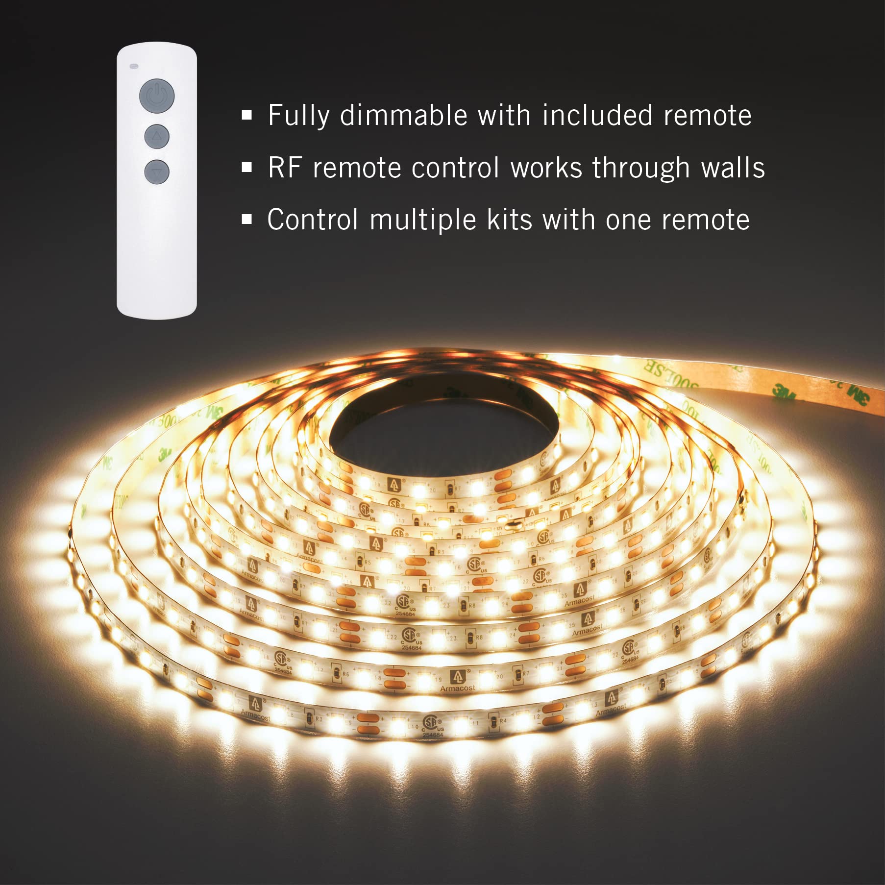 Armacost Lighting Ribbonflex Pro+ 12V 3000K Soft White Led Strip Light Kit 142131