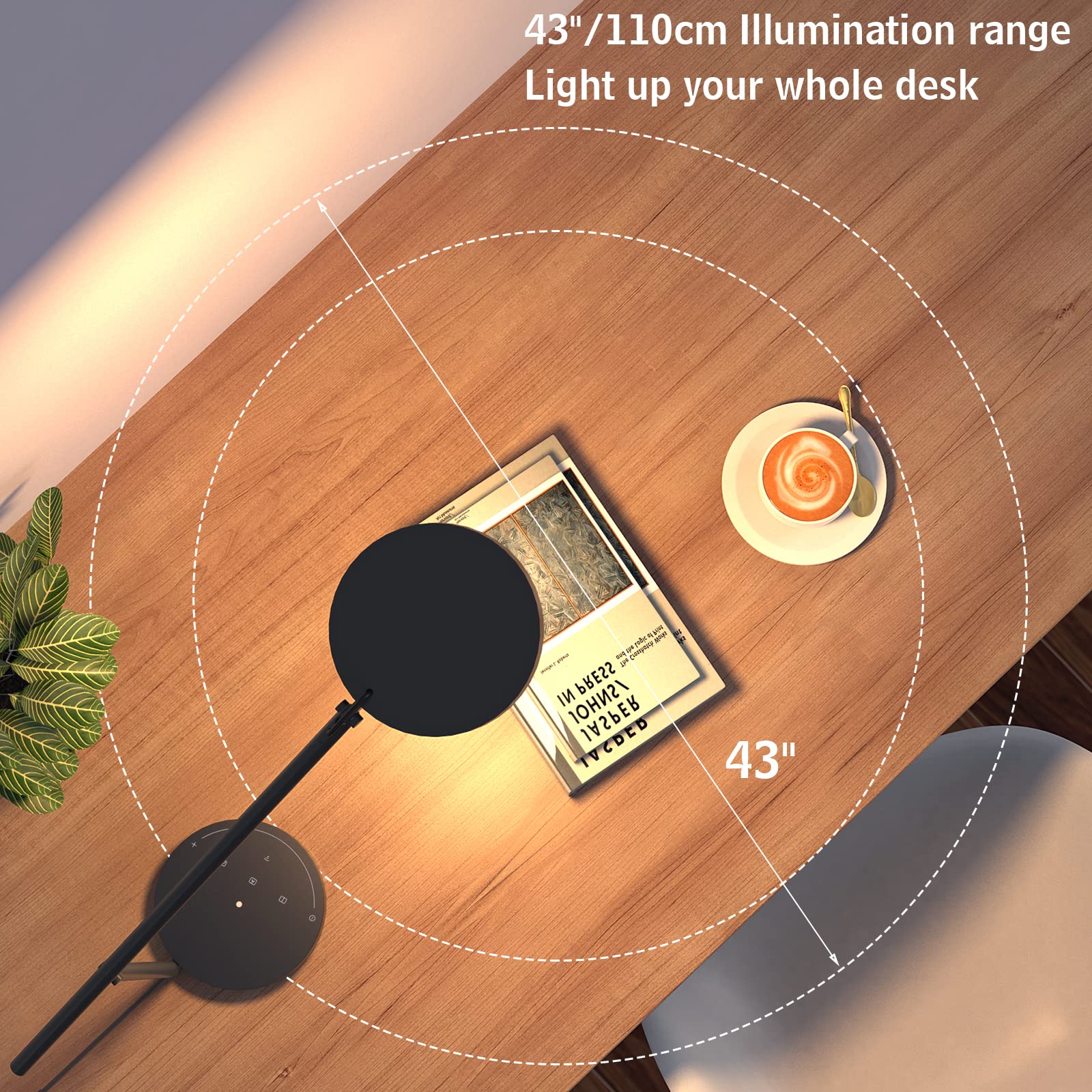 Beyondop Led Desk Lamp, Architect Desk Lamps For Home Office, Adjustable Swing Arm Table Lamp, Eye Caring Reading Lamp, Memory D