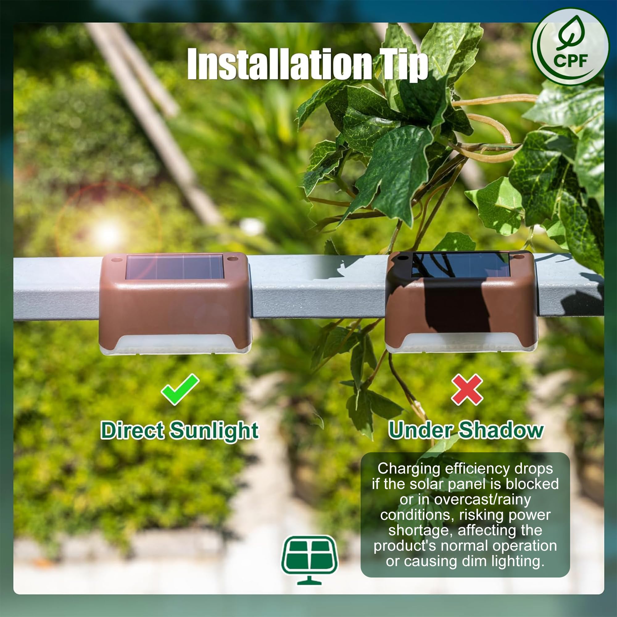 SOLPEX Solar Deck Lights 16 Pack - Waterproof LED Step Lights, Warm White, for Outdoor Stairs, Fence, Yard, Patio, and Pathway