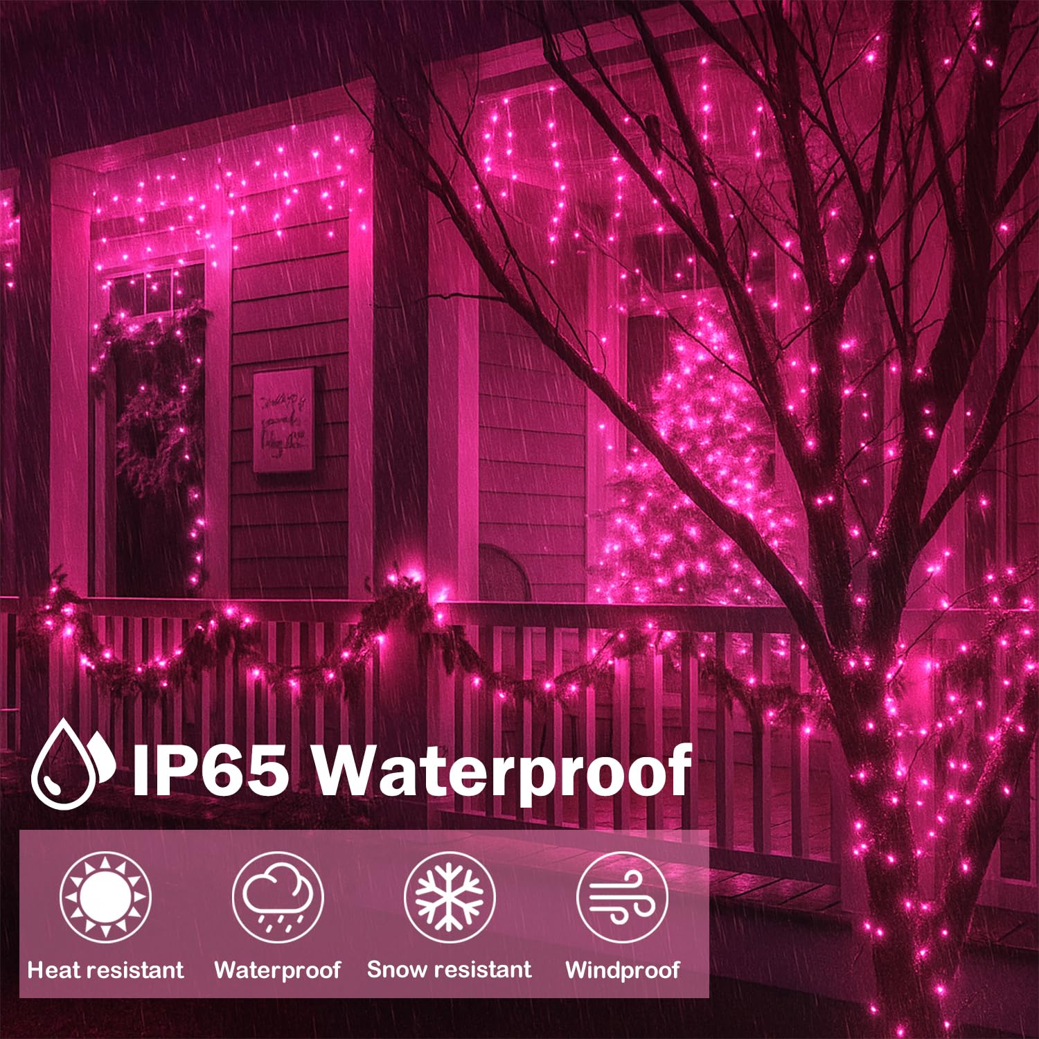 Extra-Long Solar String Lights for Outside, 2-Pack 200LED Solar Fairy Lights Waterproof Copper Wire 8 Modes Solar Twinkle Light