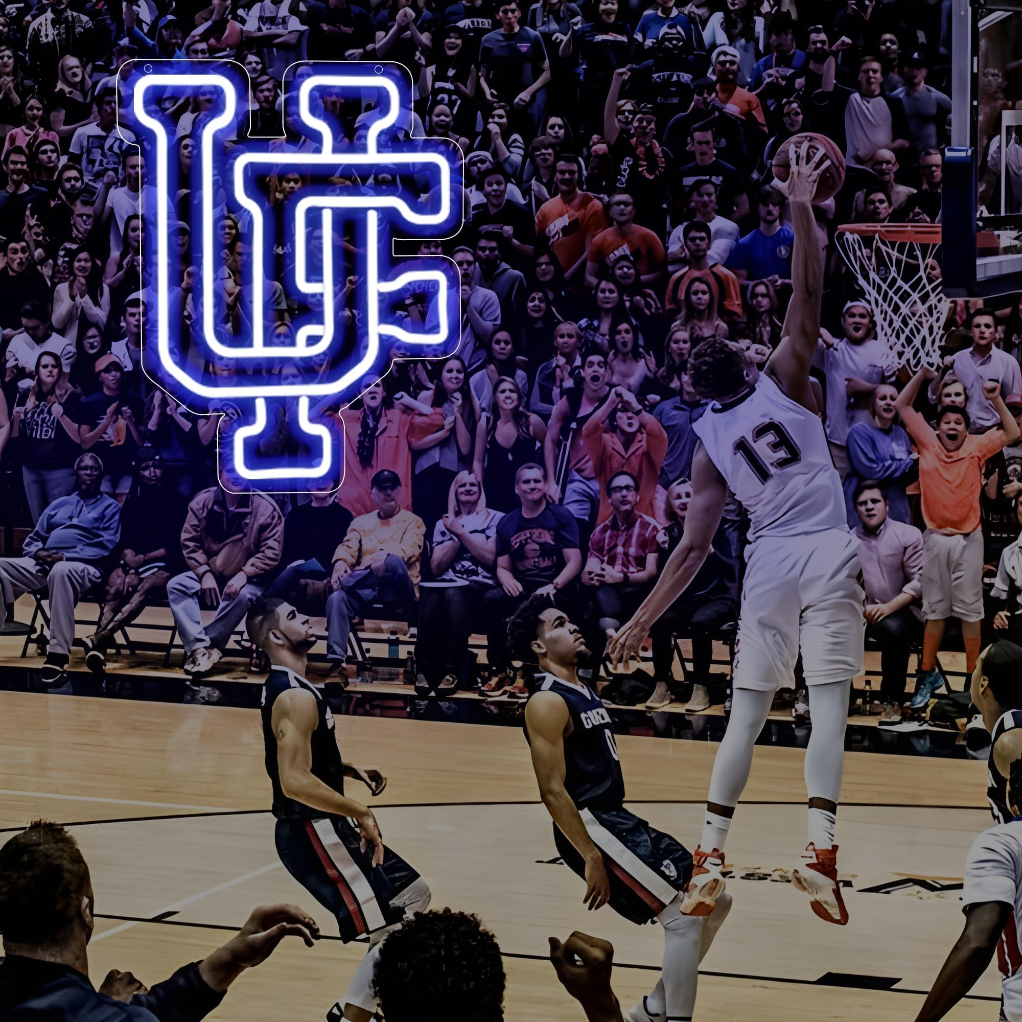 Ftmggdg Uf Neon Sign - College Wall Decor, American Football Team Logo, Dorm Room Decoration