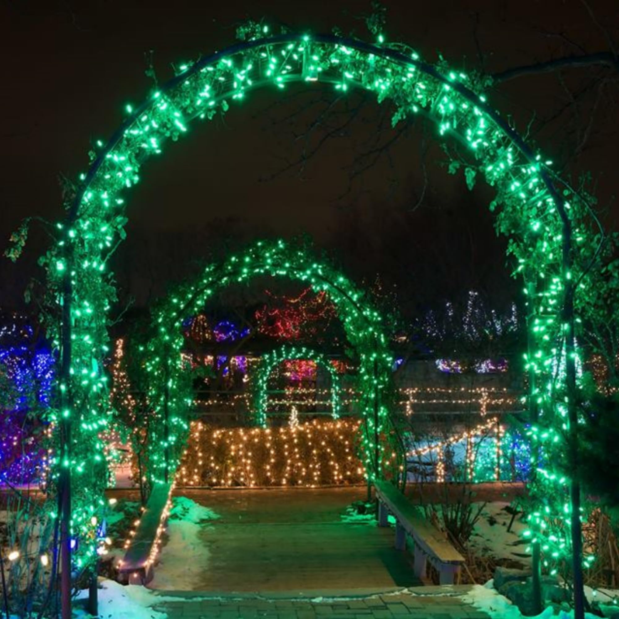 Qitong 400 Led Green Solar Fairy Lights, 144Ft Waterproof Copper Twinkle Lights For Outdoor Decor