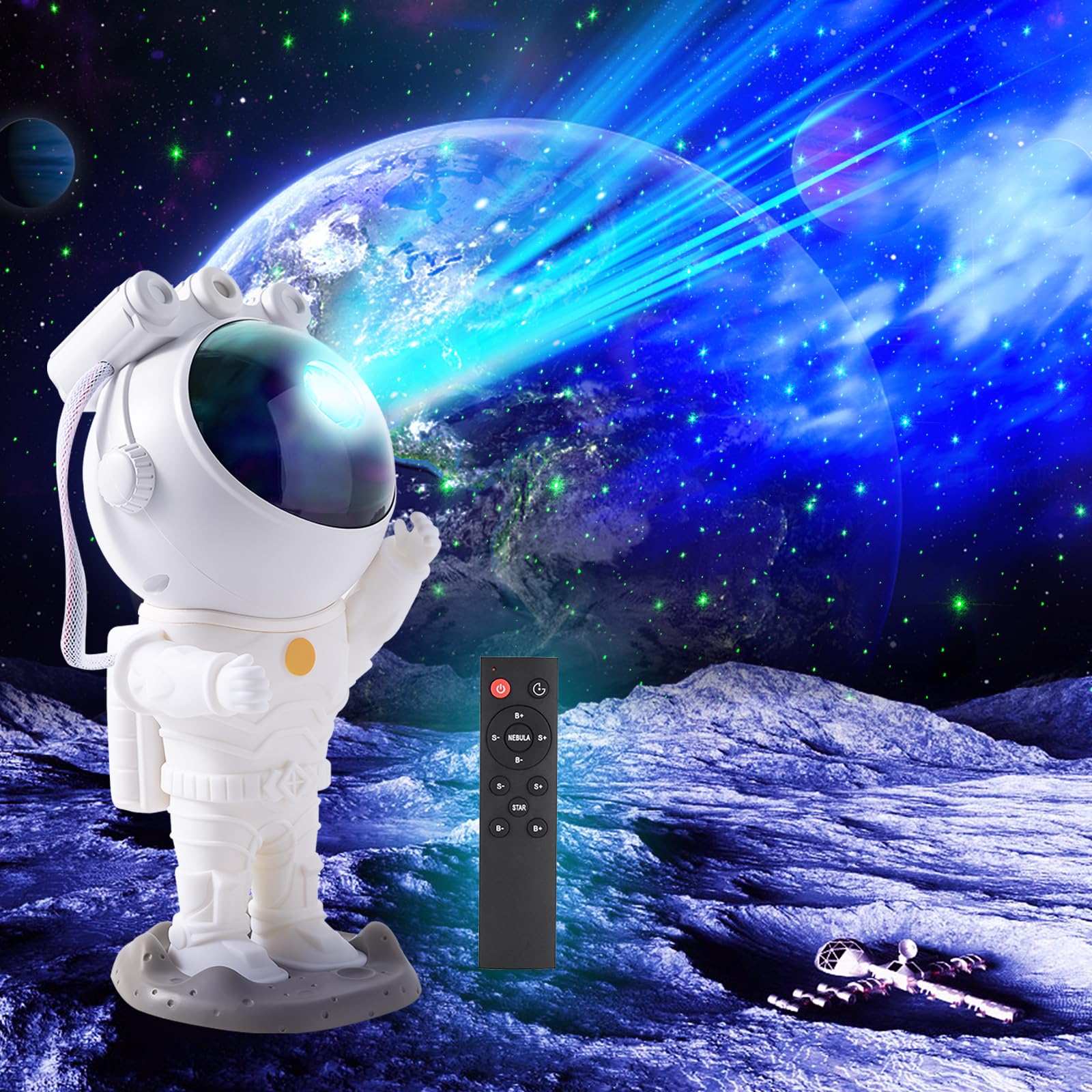 Astronaut Galaxy Projector,Starry Nebula Ceiling Lamp With Timer And Remote, Star Projector For Bedroom,Led Night Light For Kids,Gifts For Adults, Christmas, Birthday,Home Decor Aesthetic
