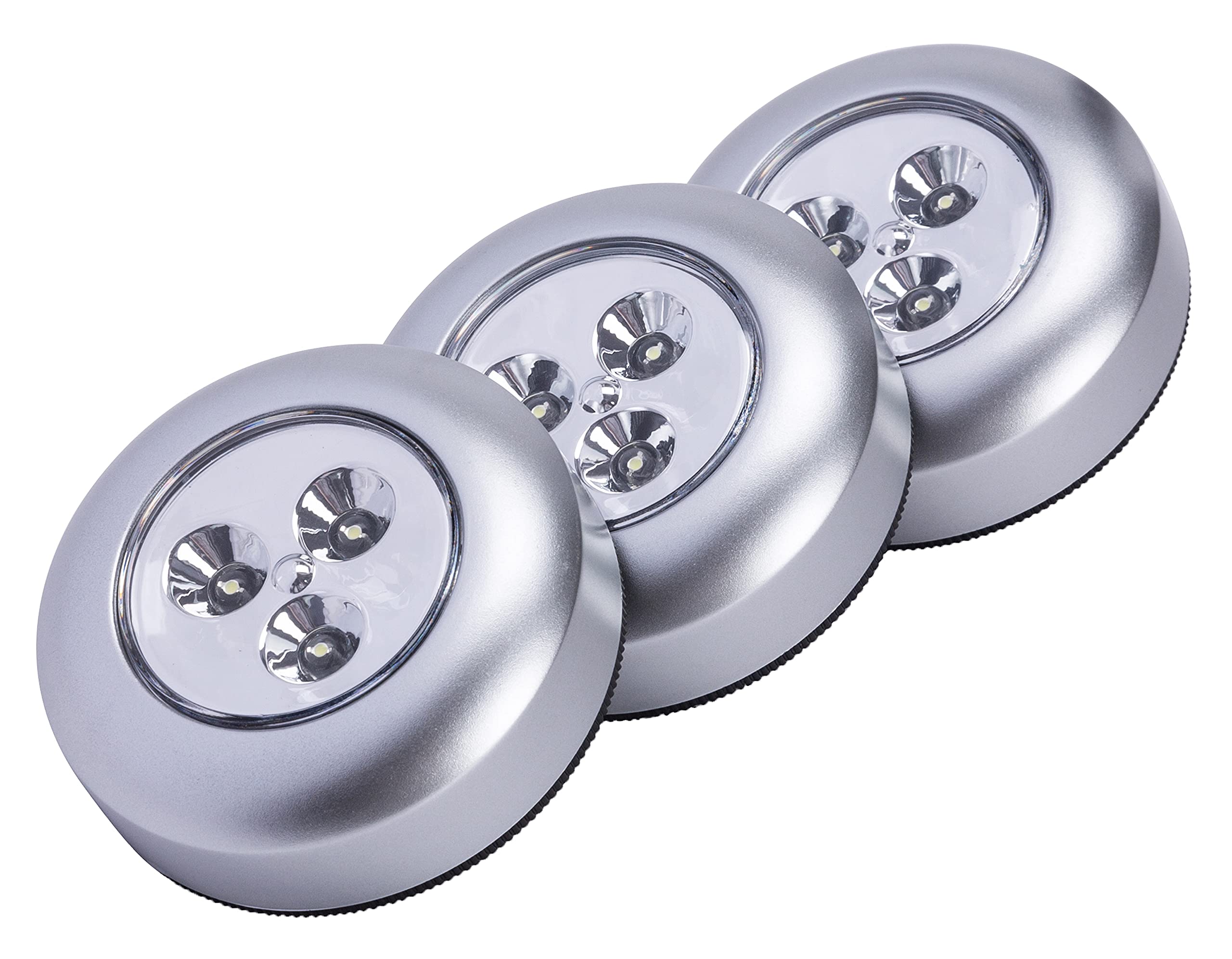 LIGHT IT! by Fulcrum Stick-On Light, Metal, Silver, Model 30010-301, 3 Pack