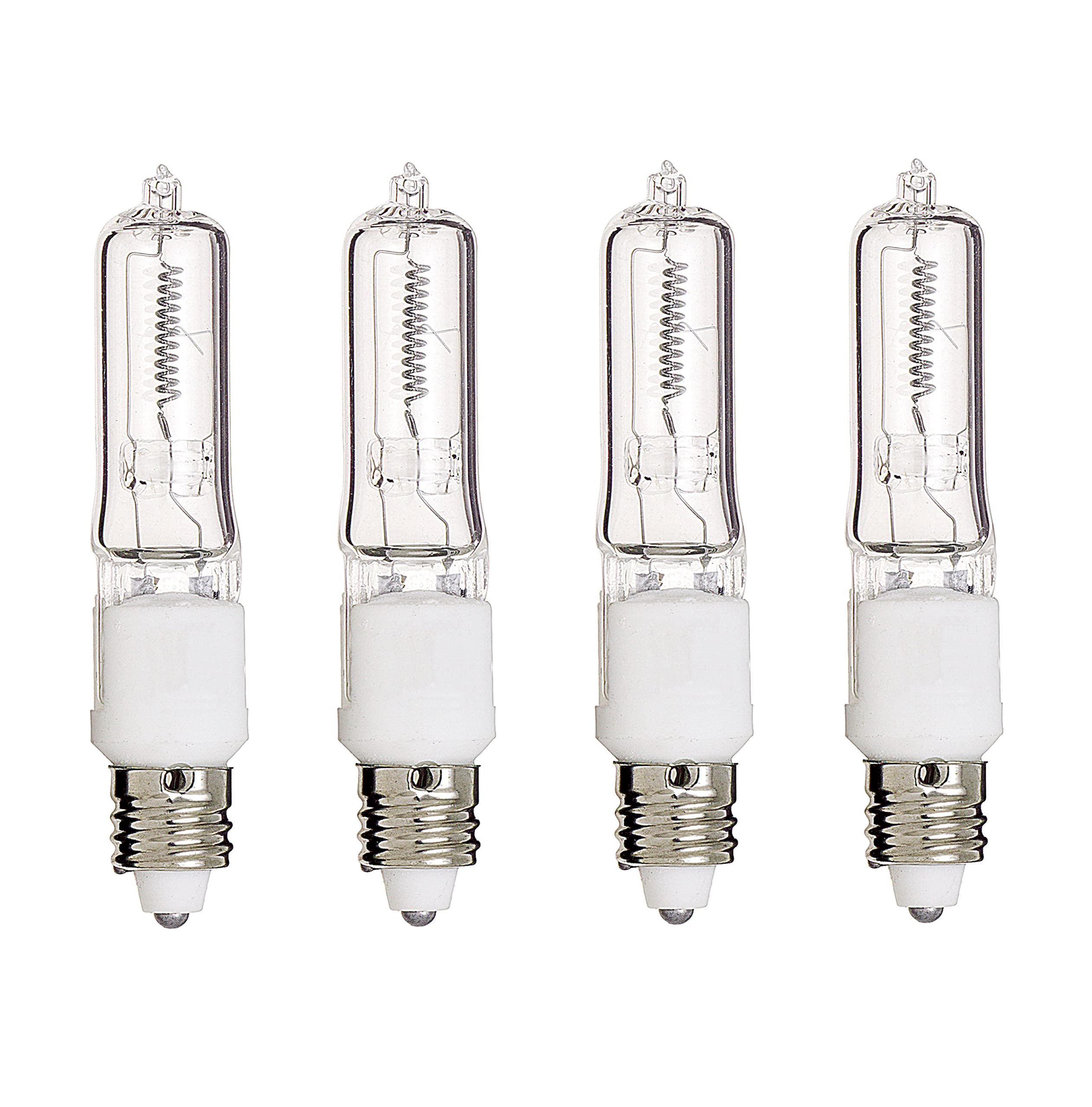 Satco 250-Watt T4.5 Halogen Light Bulb E11 Base Clear 4-Pack S3109/04