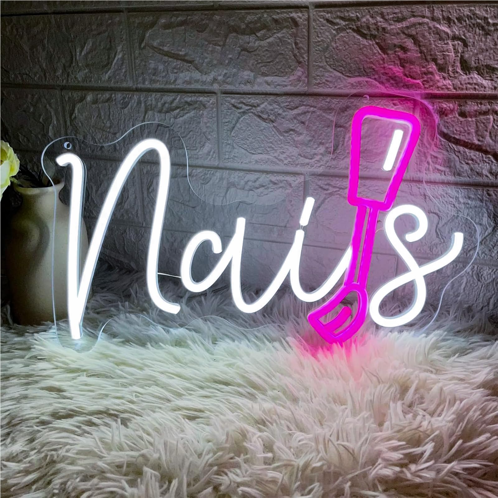 Nails Neon Sign For Nail Room  Led Nails Neon Signs For Wall Decor  Beauty Room  Salon Bar  Bedroom  Nails Neon Lights Christmas Birthday Gift For Girls  Lover  Friend