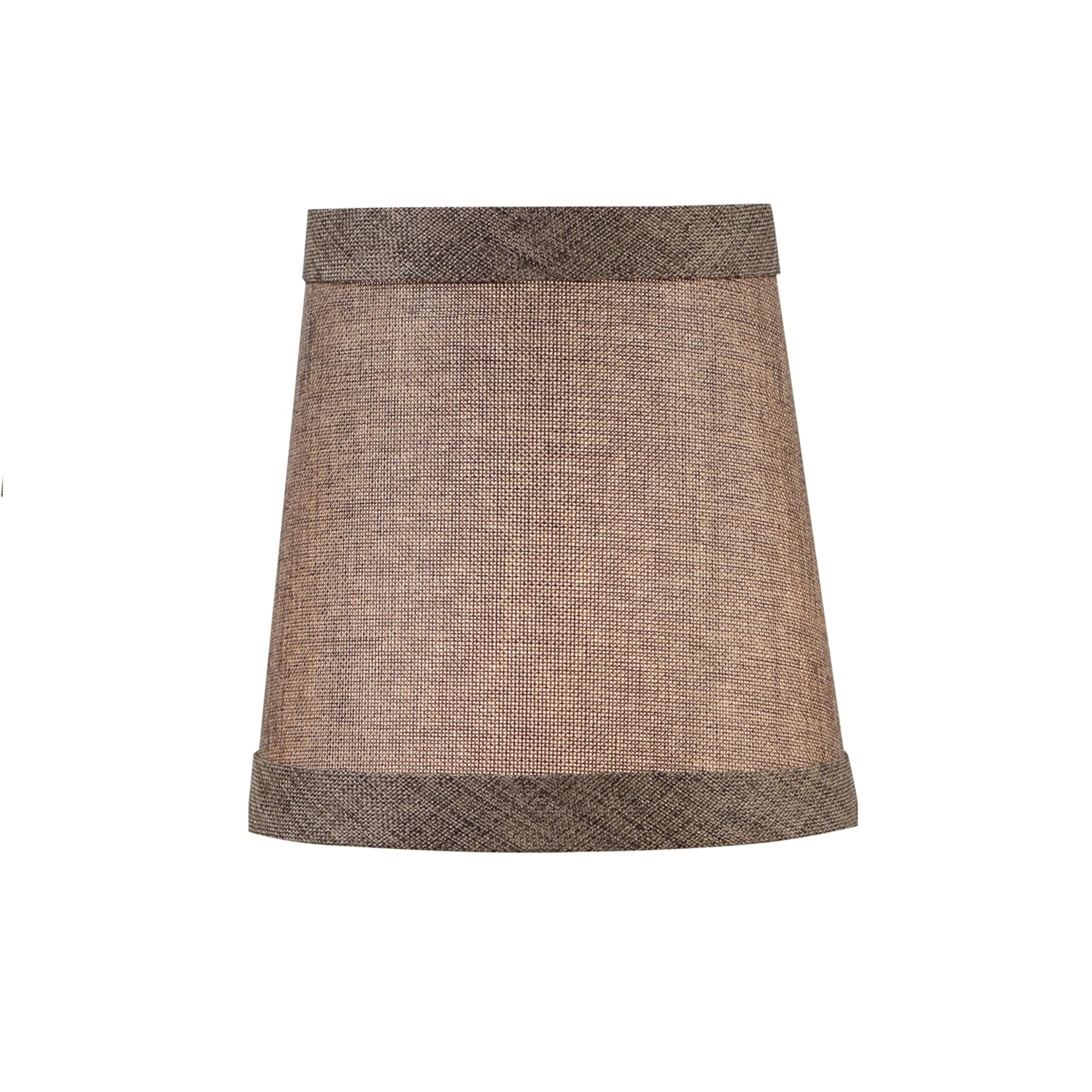 Aspen Creative 51013-2, Empire Clip-On Chandelier Lamp Shade, Iron, 3&quot; Top X 4&quot; Bottom X 4&quot; Slant Height, Set Of 2