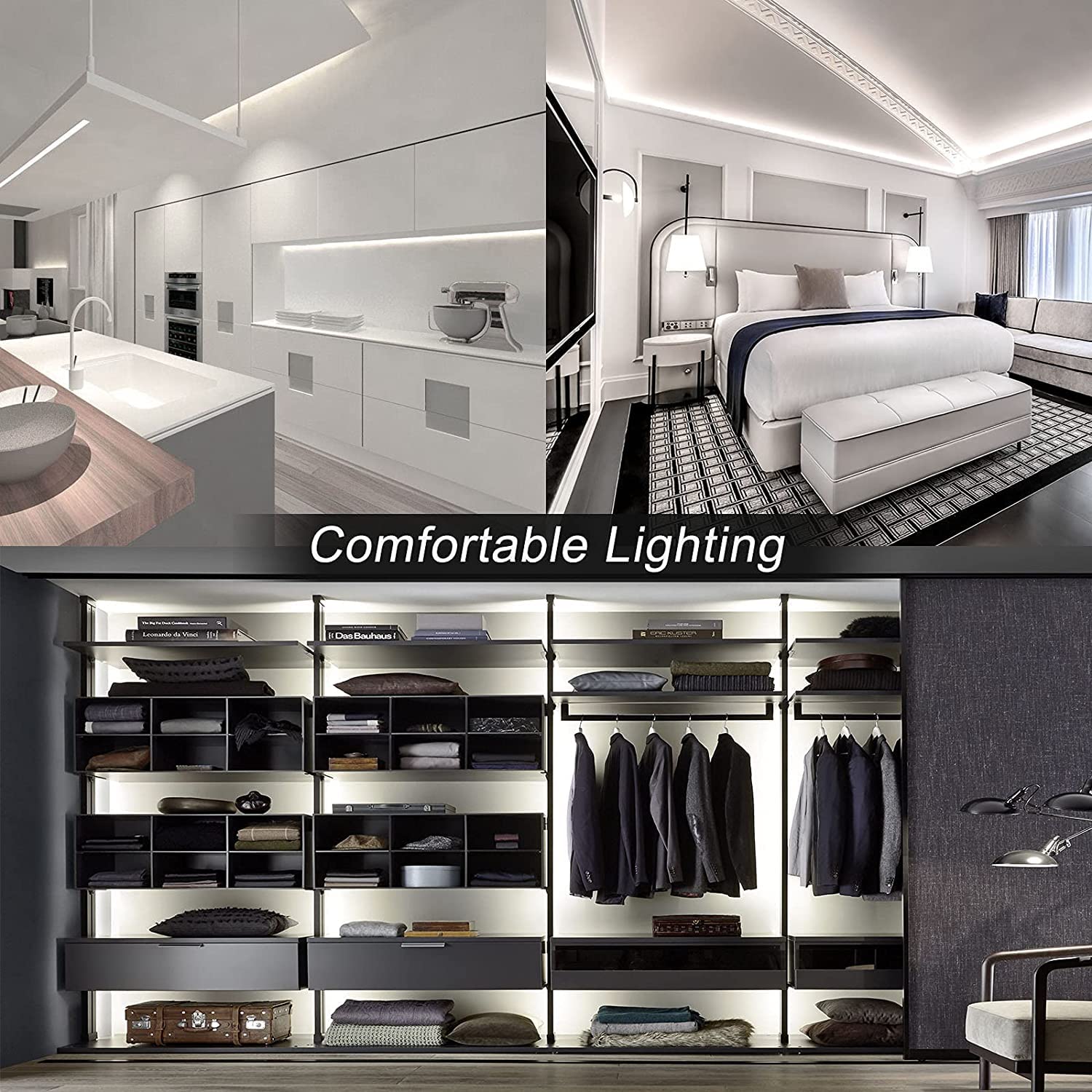 GUOTONG LED Rope Lights, Waterproof & Connectable, 131.2FT, White, Ideal for Indoor/Outdoor Decorative Lighting