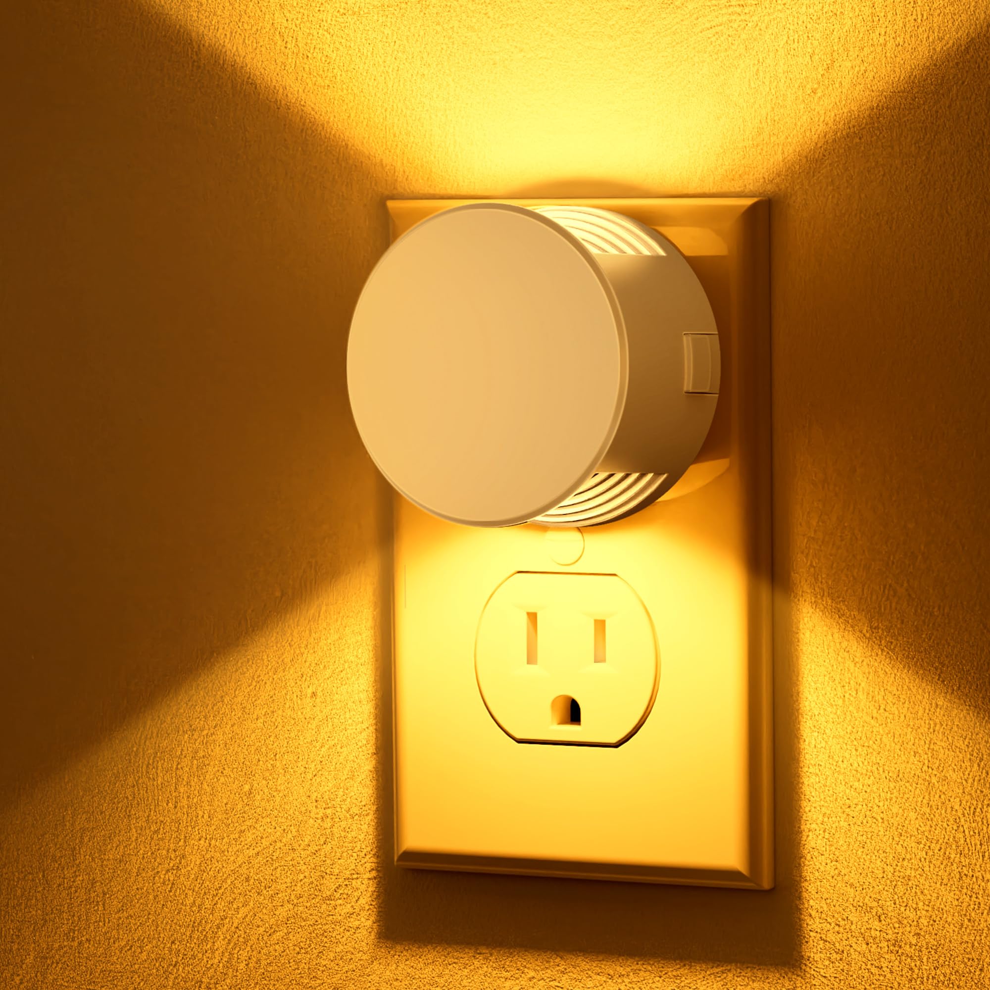 Night Light [2 Pack], Night Lights Plug Into Wall, 3 Adjustable Brightness Levels, Dusk To Dawn Sensor, Soft Amber Glow, Ideal N